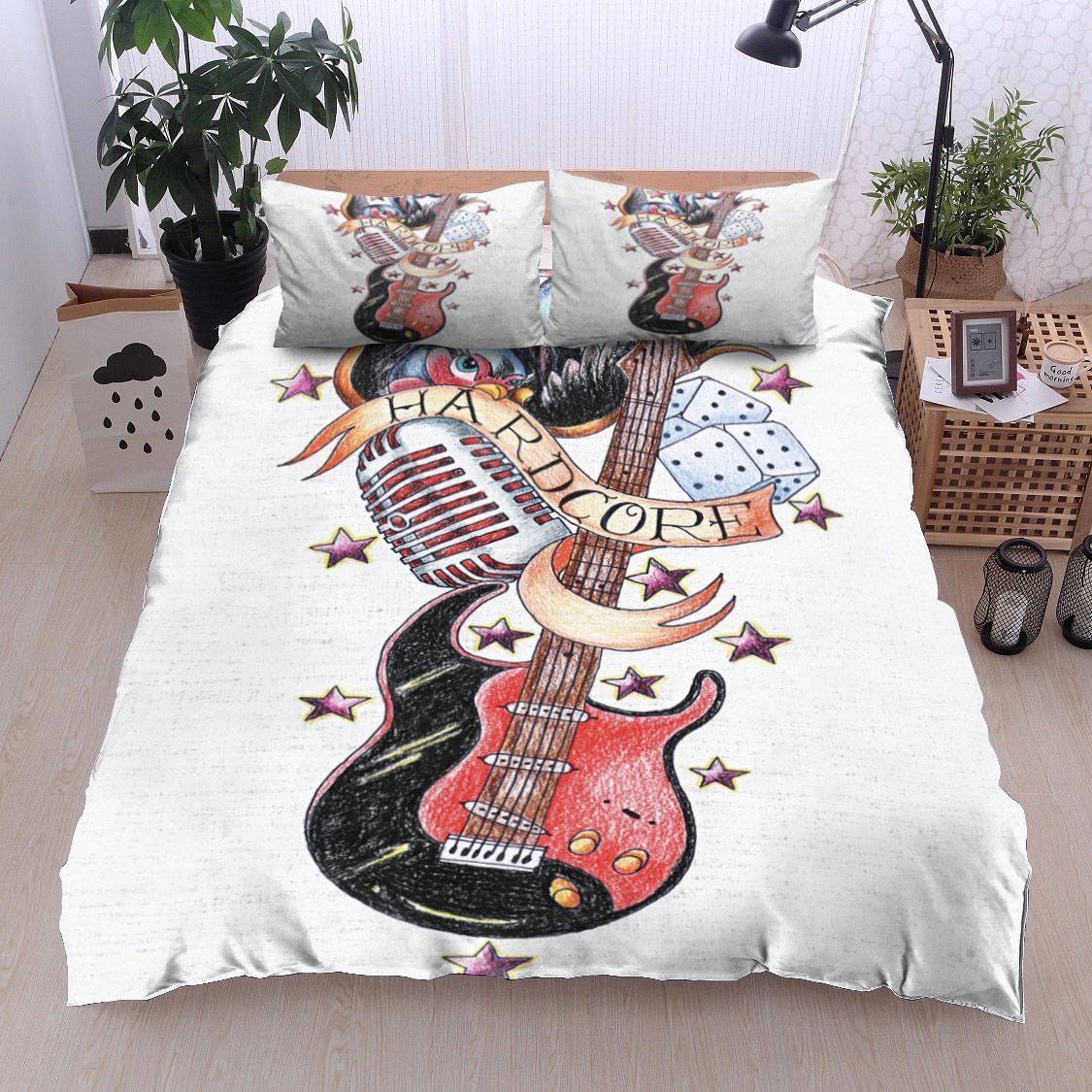 Guitar Bird Bedding Set