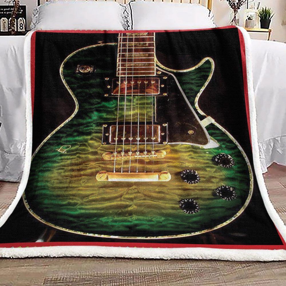 Guitar Sherpa Fleece Blanket