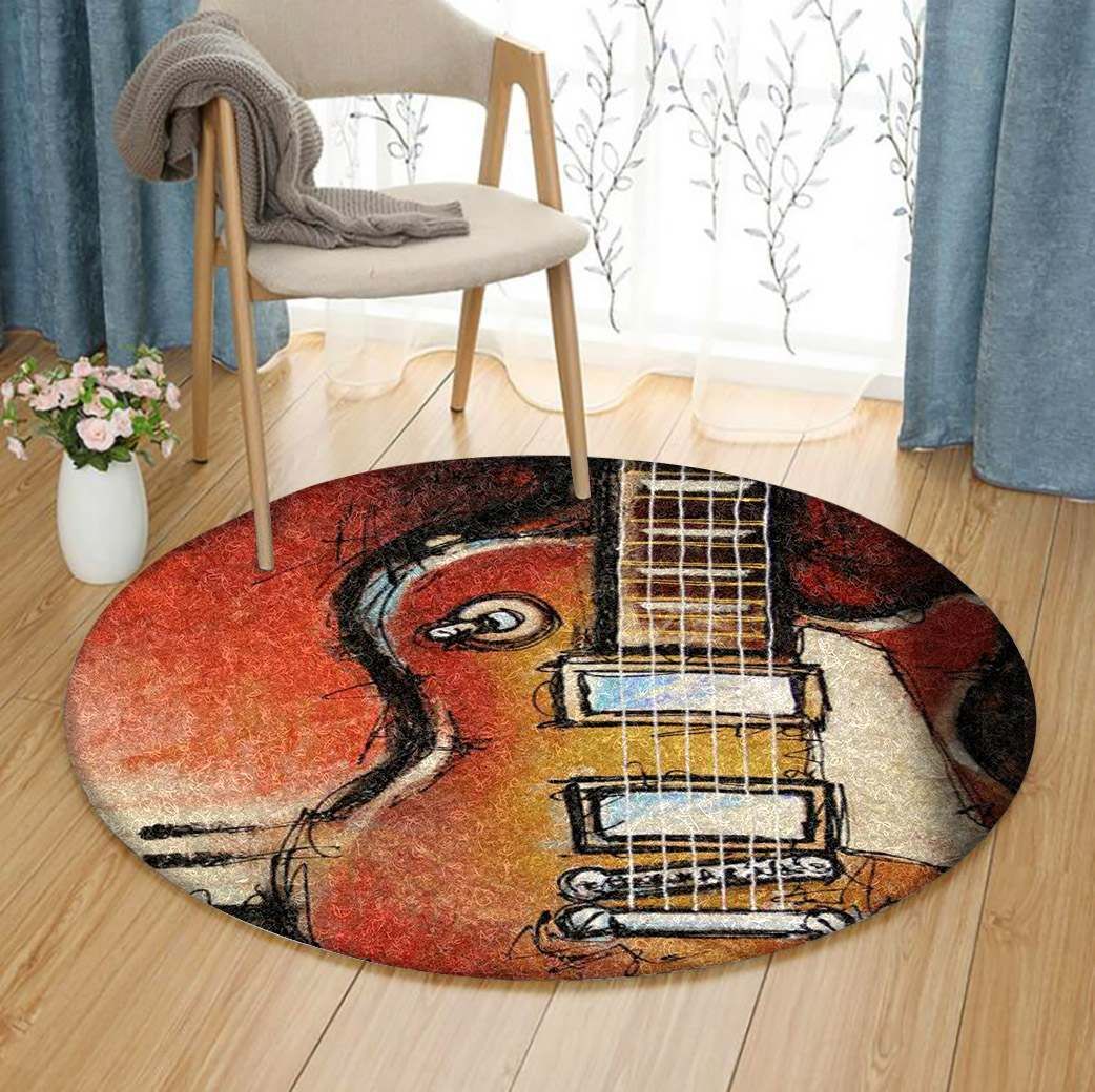 Guitar Round Carpet
