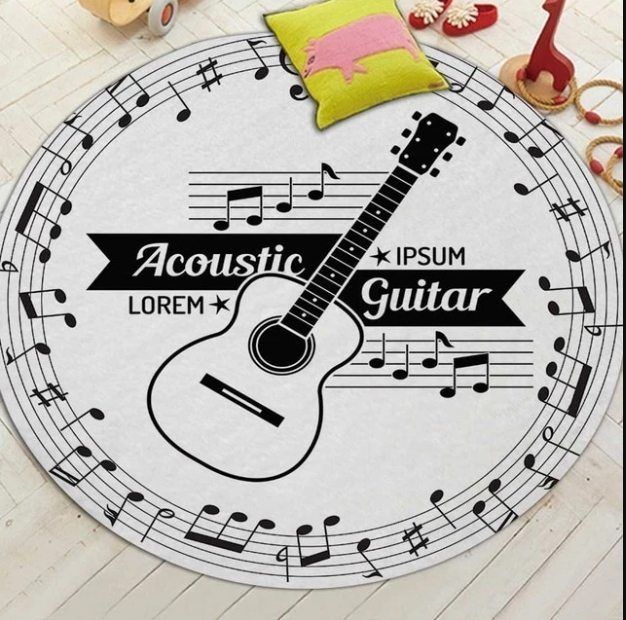 Guitar Round Carpet