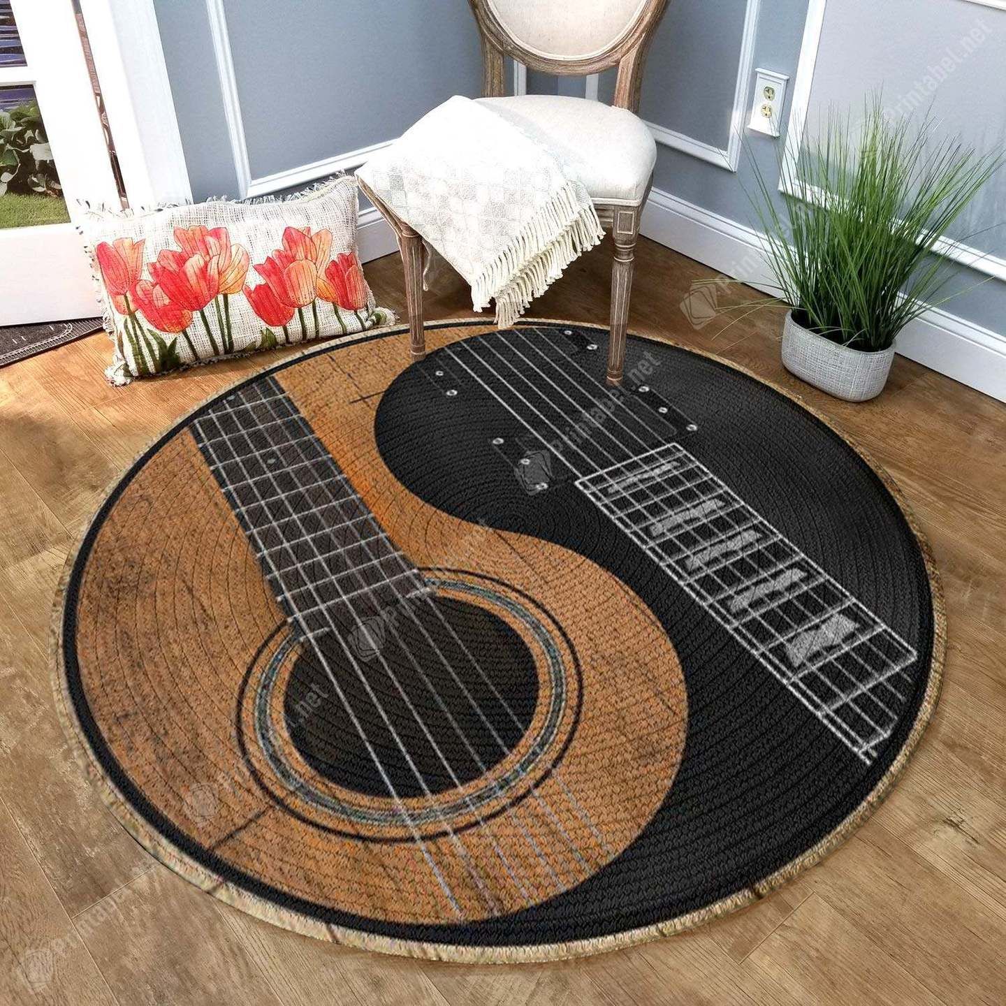 Guitar Round Carpet