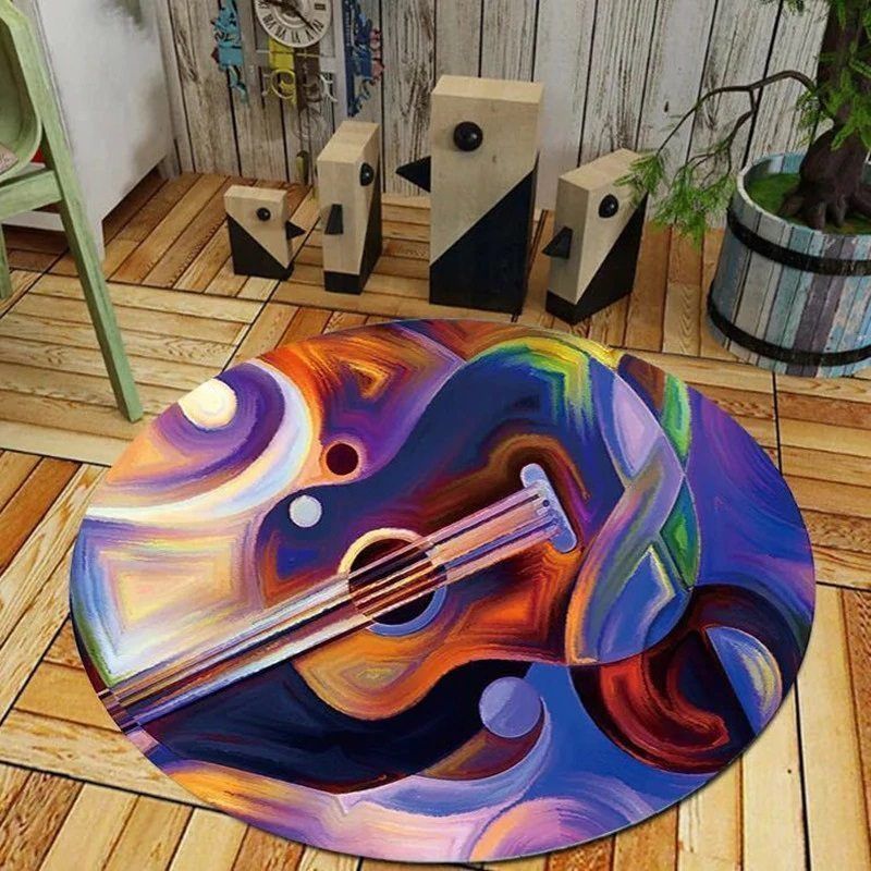 Guitar Round Carpet