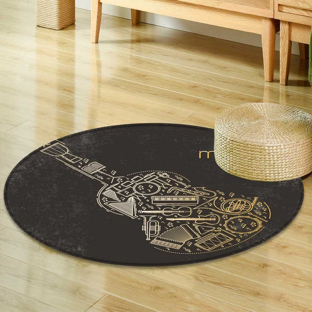 Guitar Round Carpet