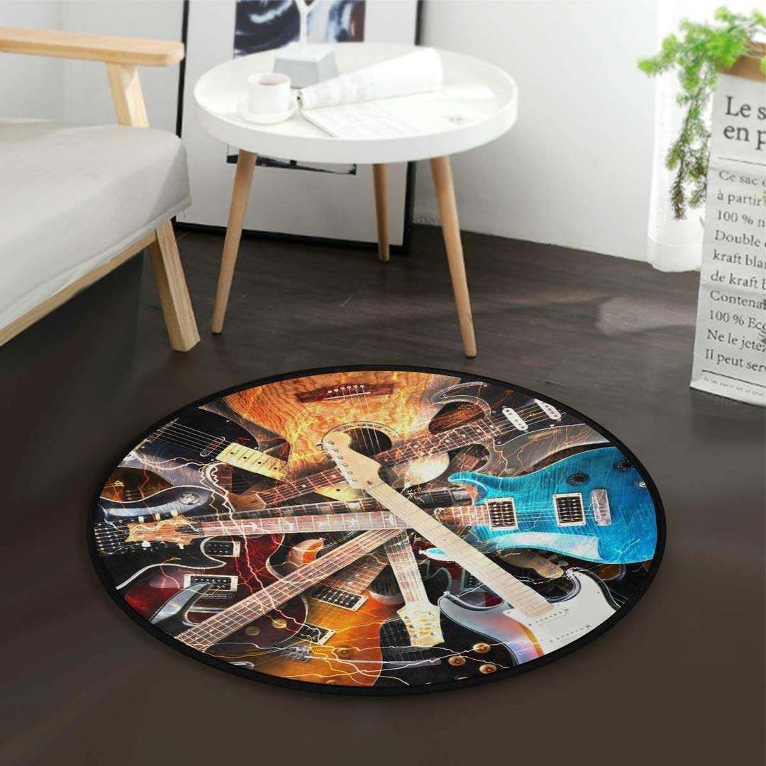 Guitar Round Carpet