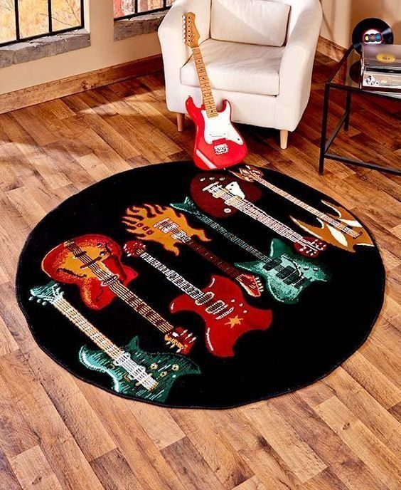 Guitar Round Carpet