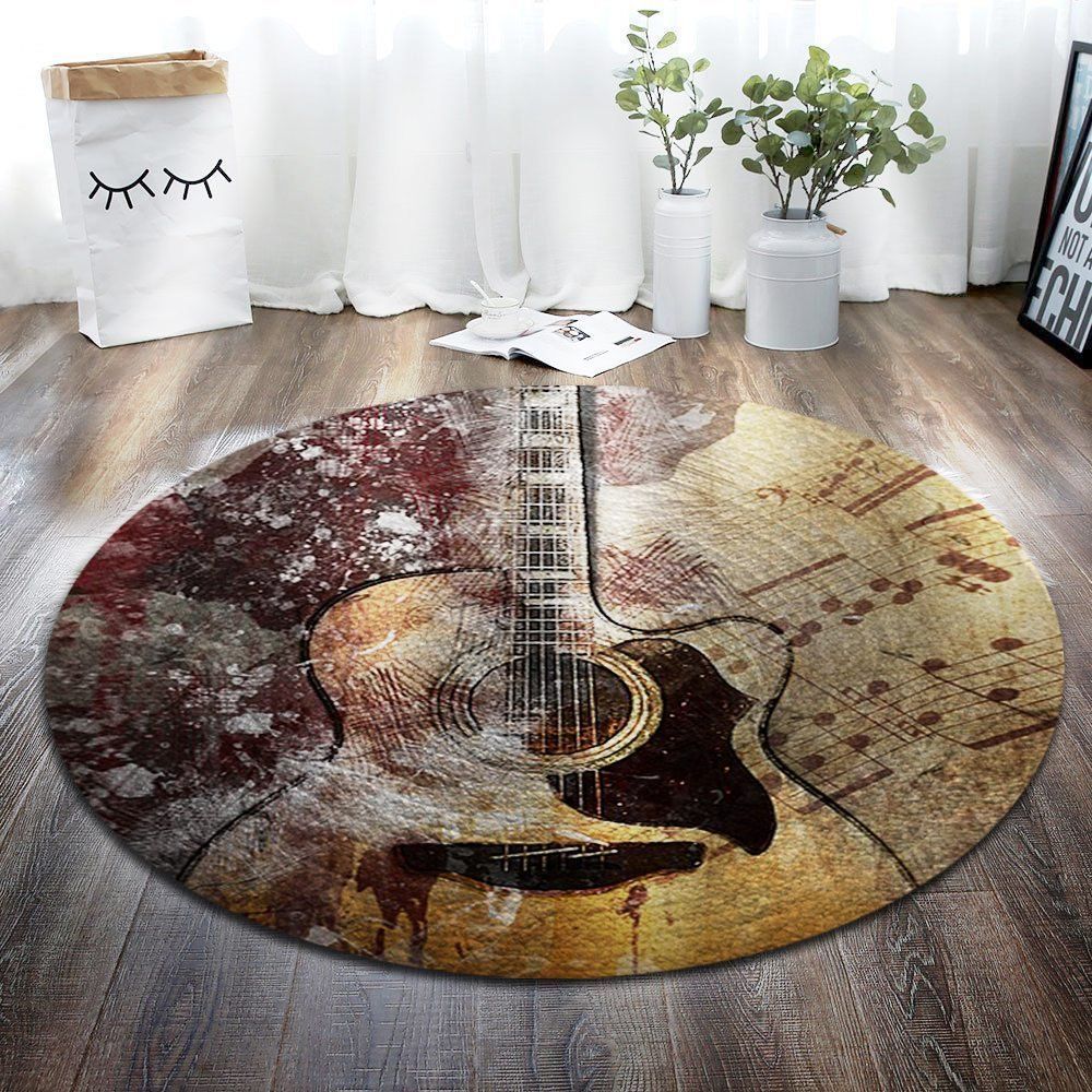 Guitar Round Carpet
