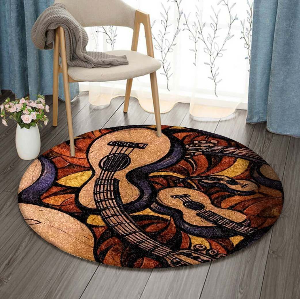 Guitar Round Carpet