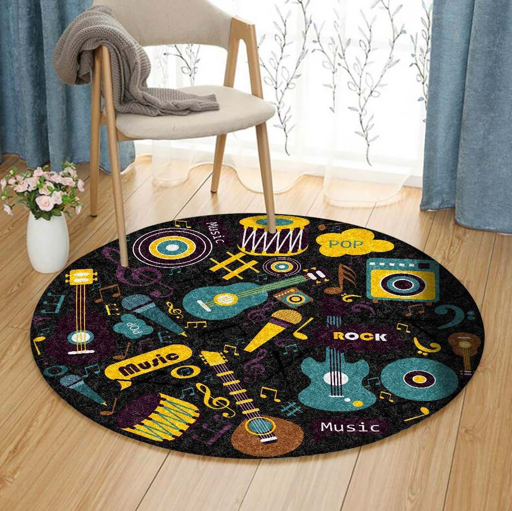 Guitar Round Carpet