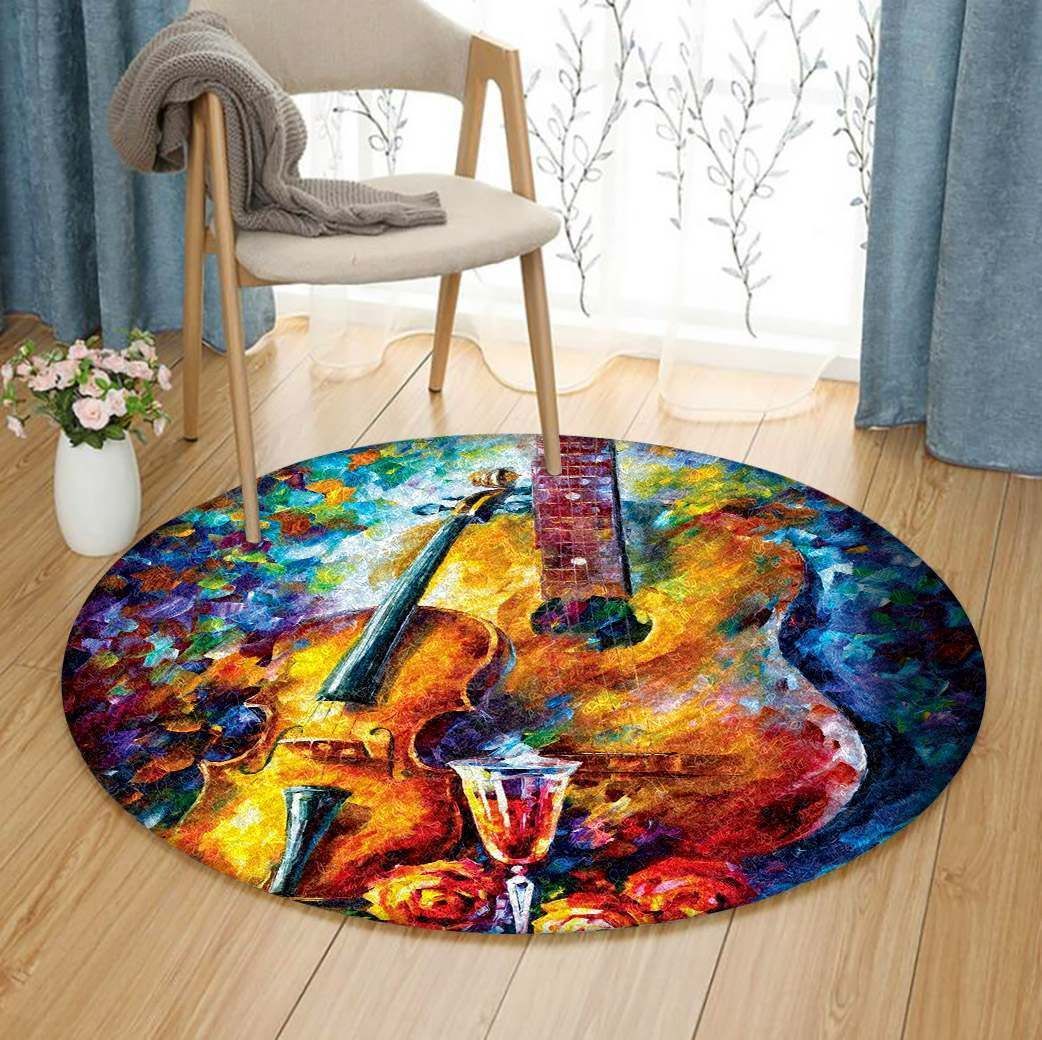Guitar Round Carpet