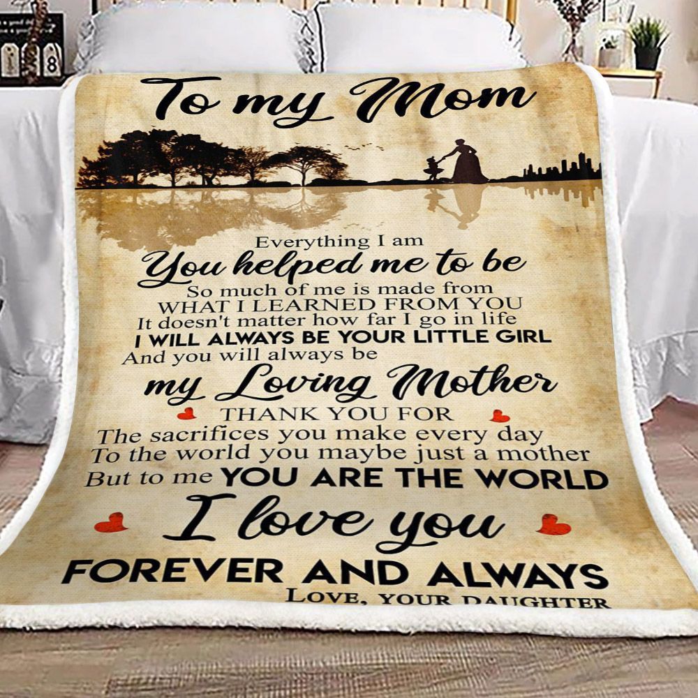 Guitar Family To My Mom Love Your Daughter Sherpa Fleece Blanket