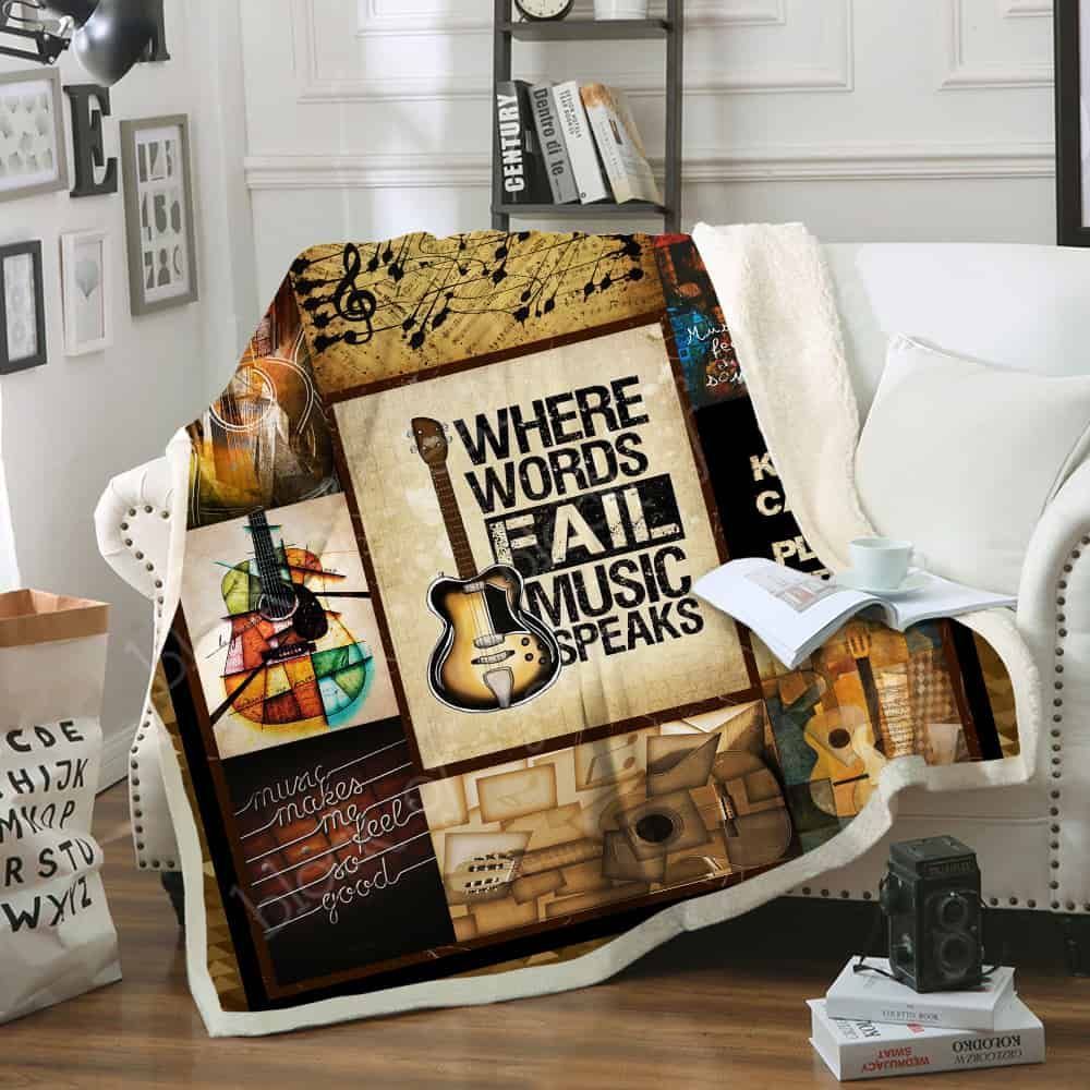 Guitar Fleece Blanket