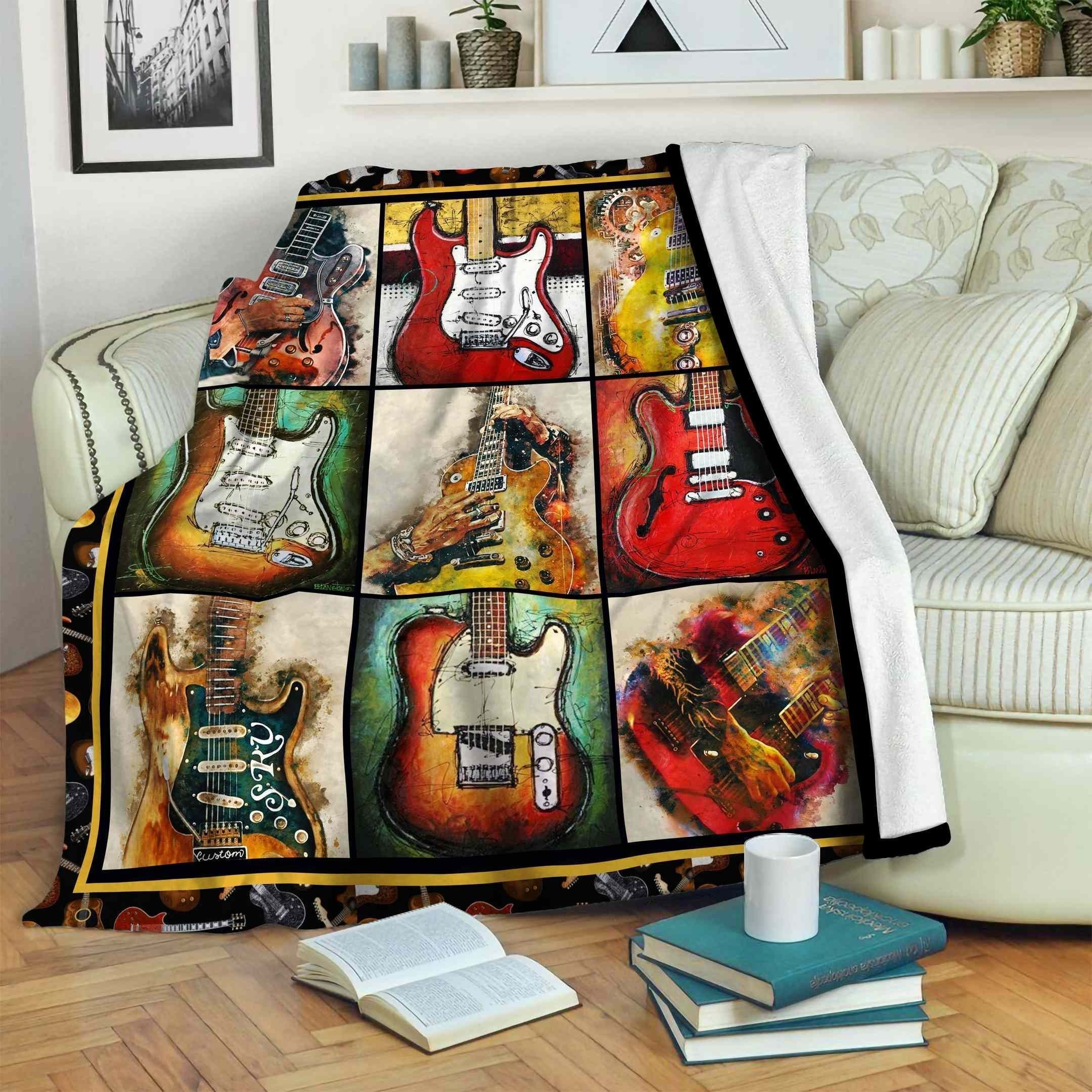 Guitar Fleece Blanket