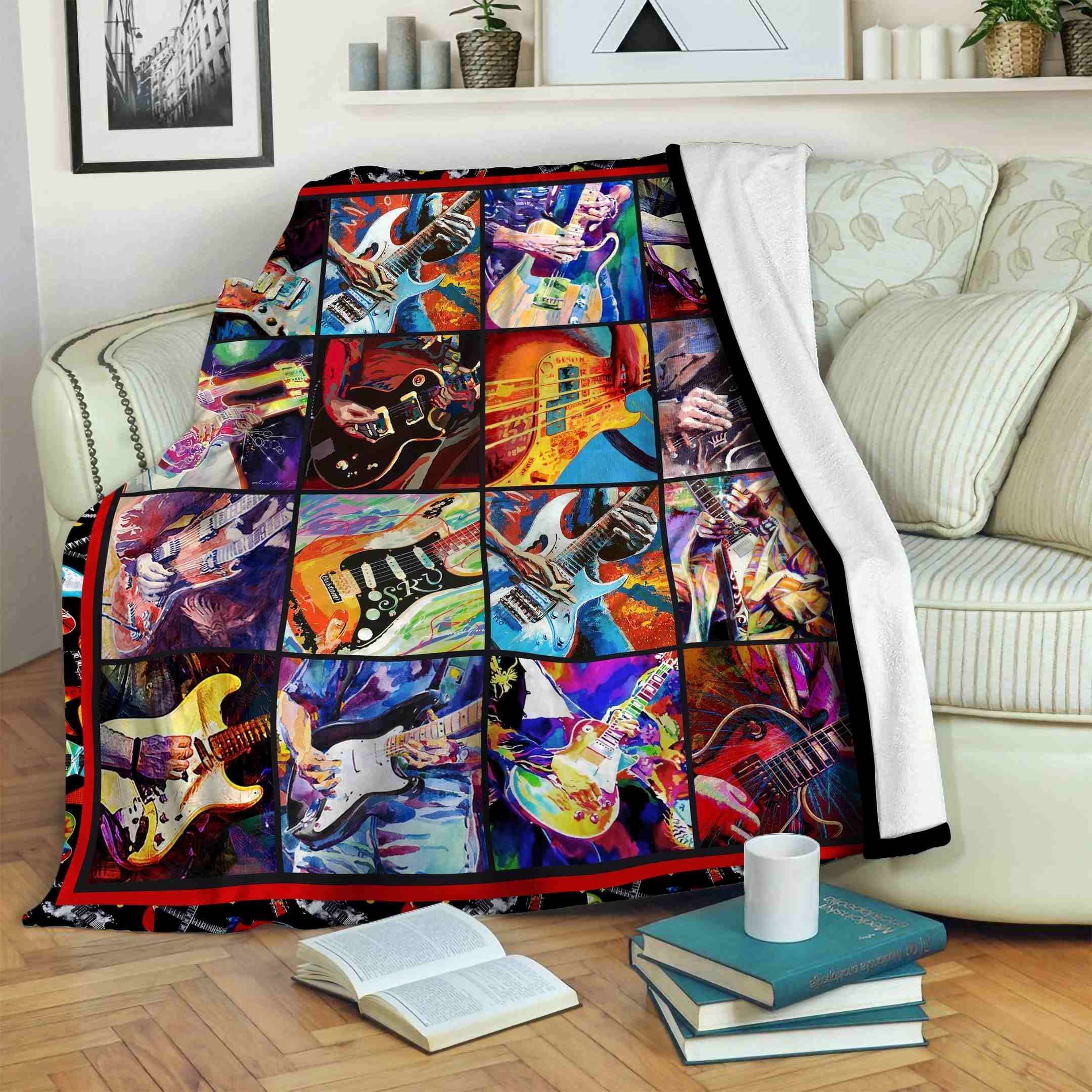 Guitar Fleece Blanket
