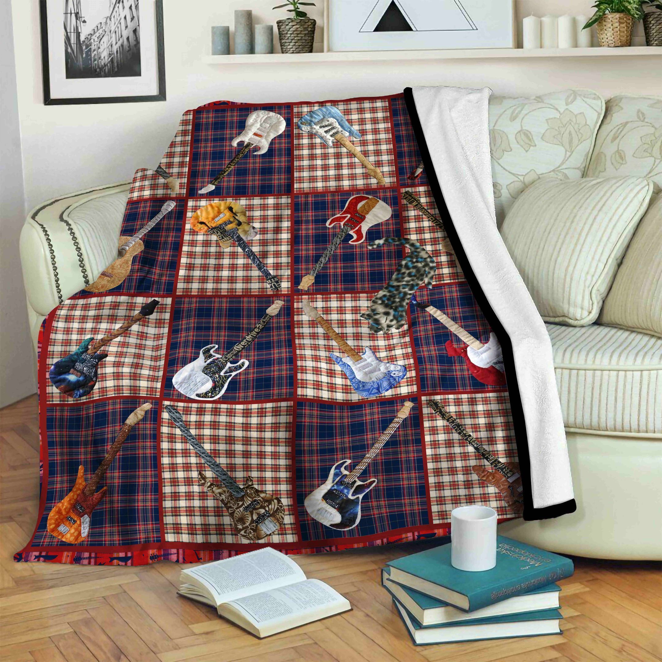 Guitar Fleece Blanket