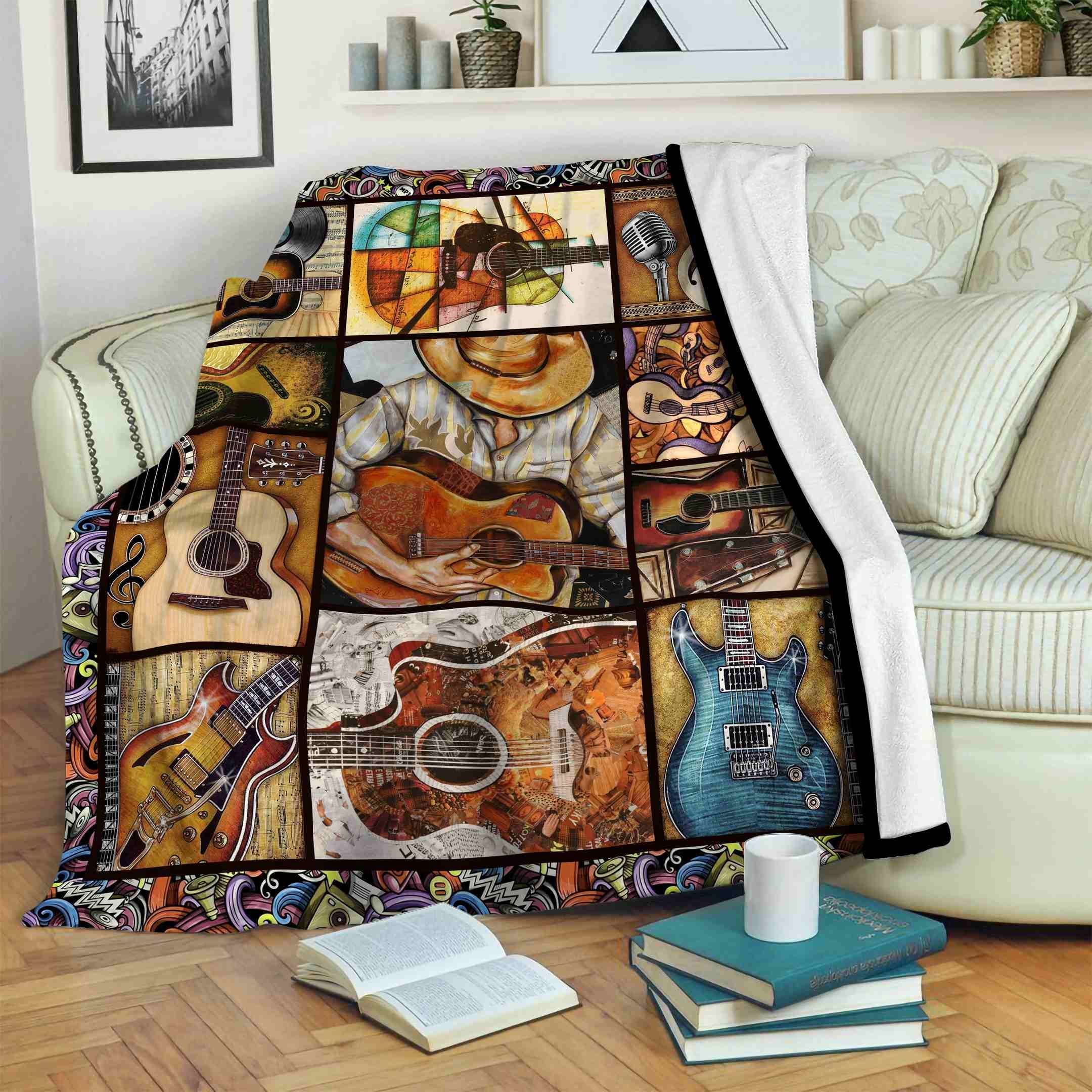 Guitar Fleece Blanket