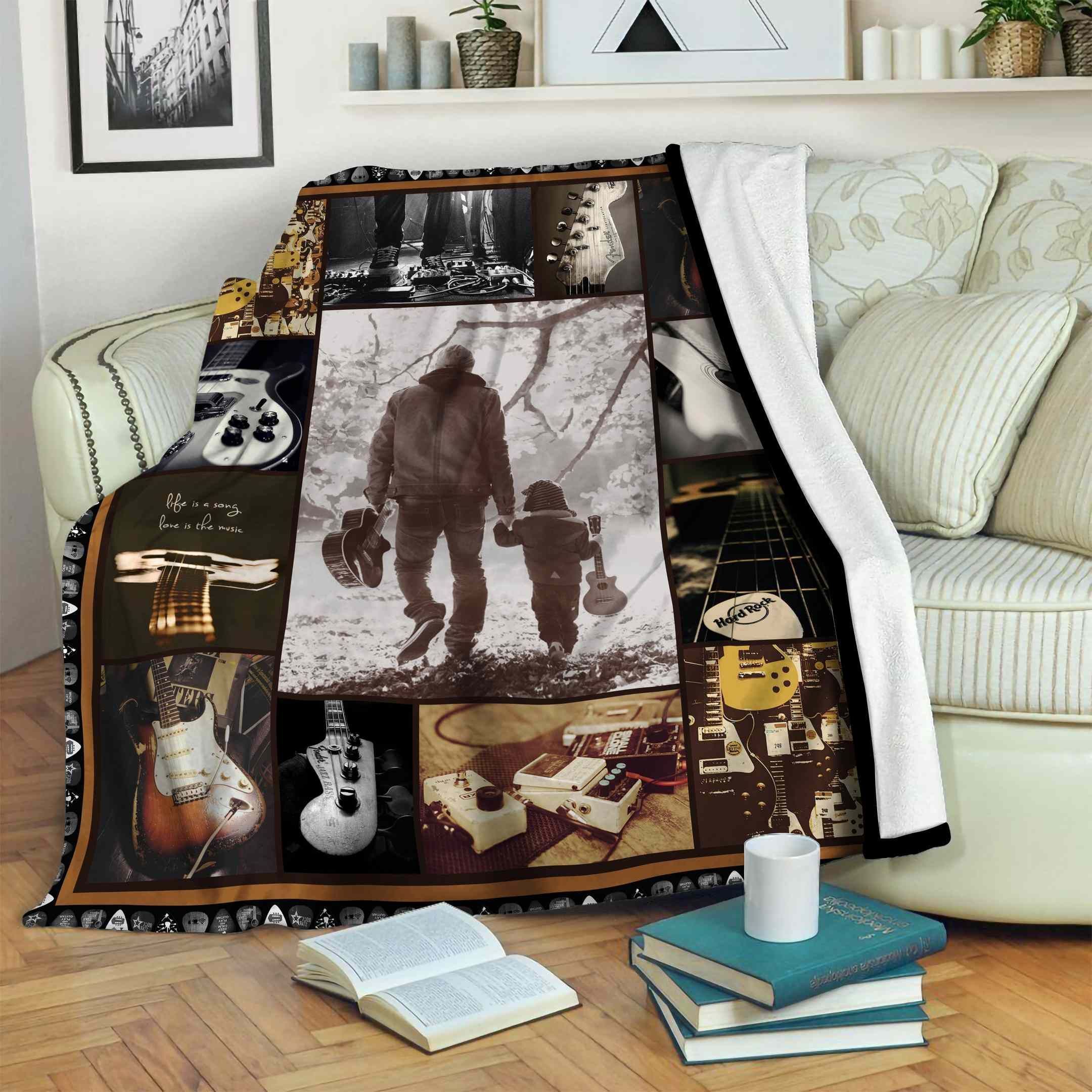 Guitar Fleece Blanket