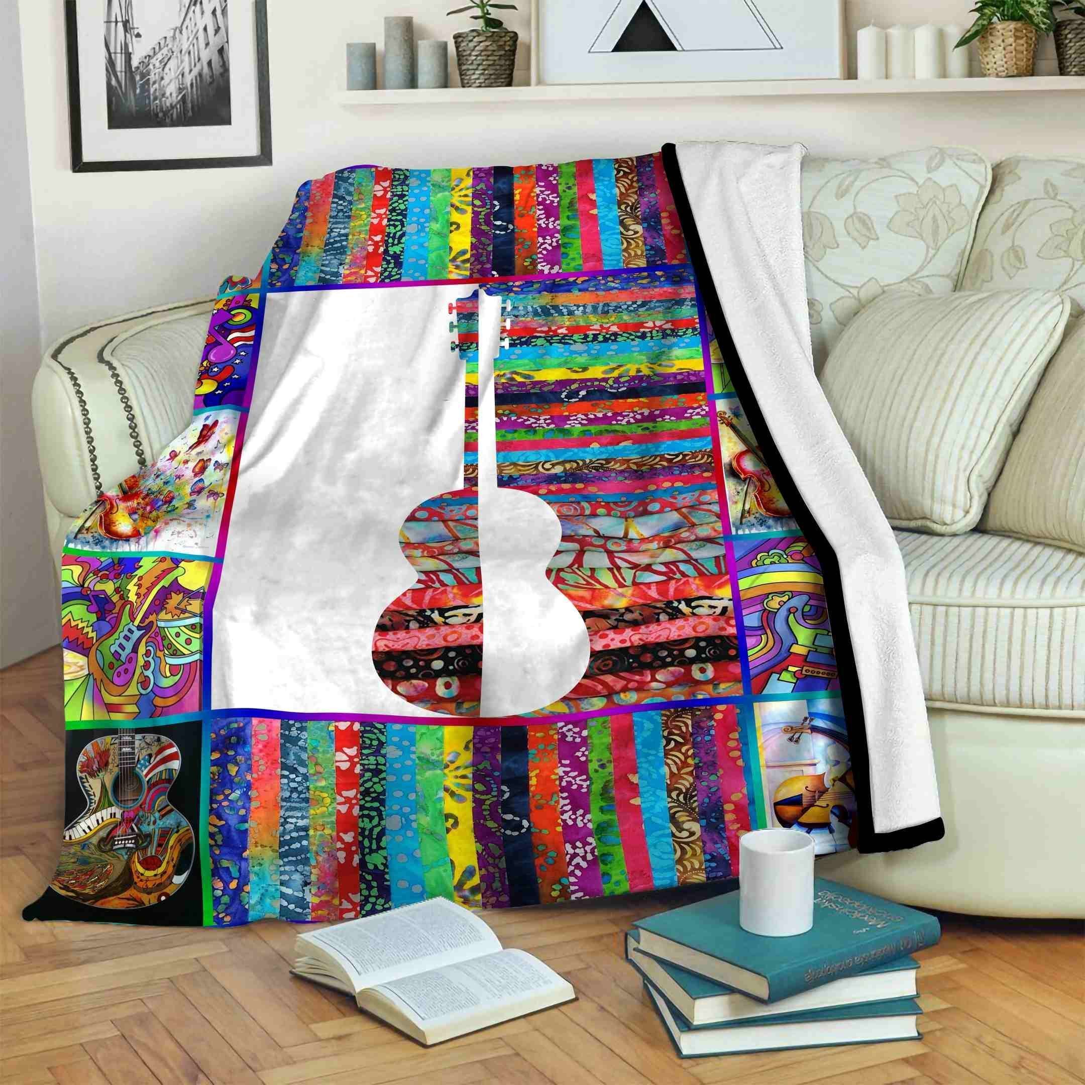 Guitar Fleece Blanket