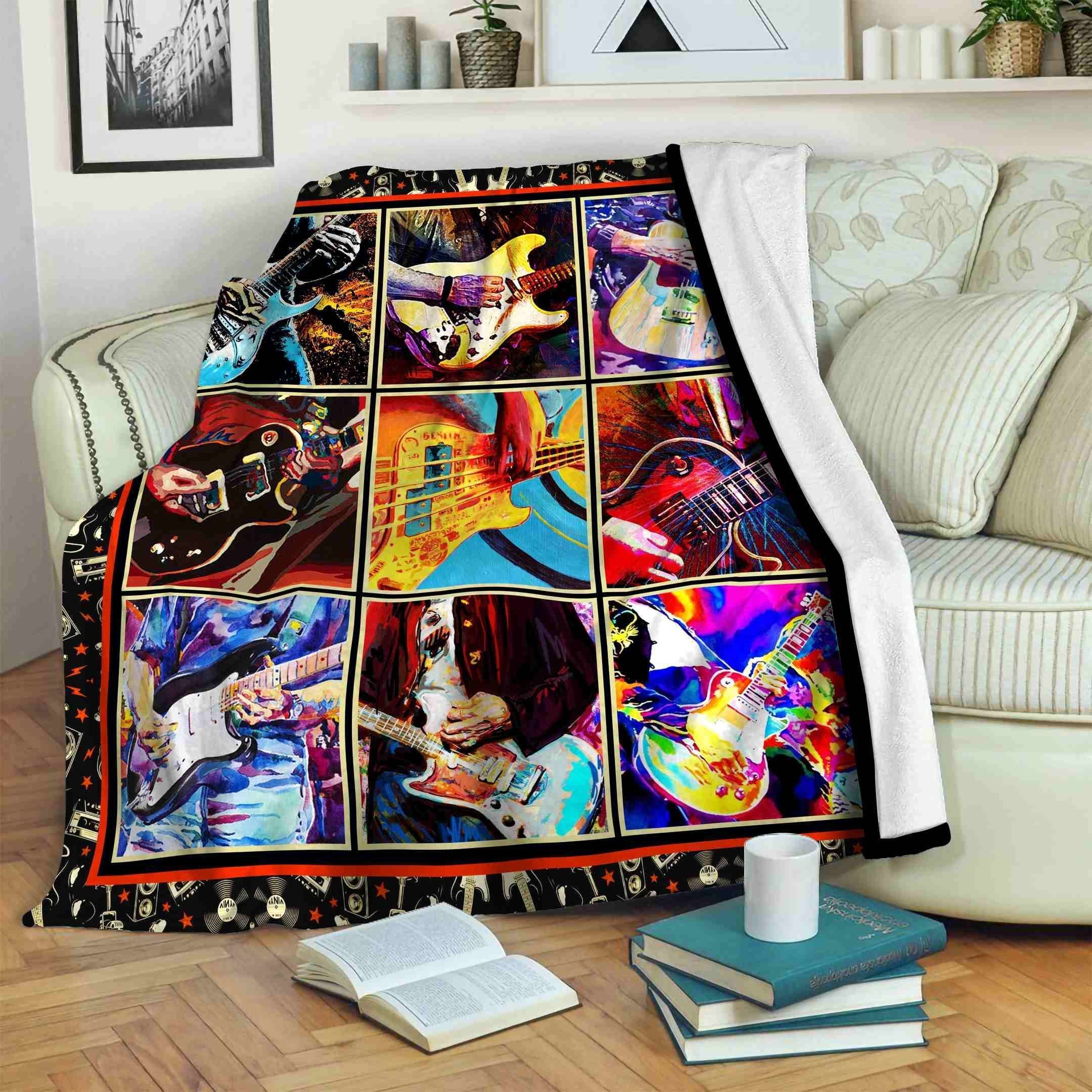 Guitar Fleece Blanket
