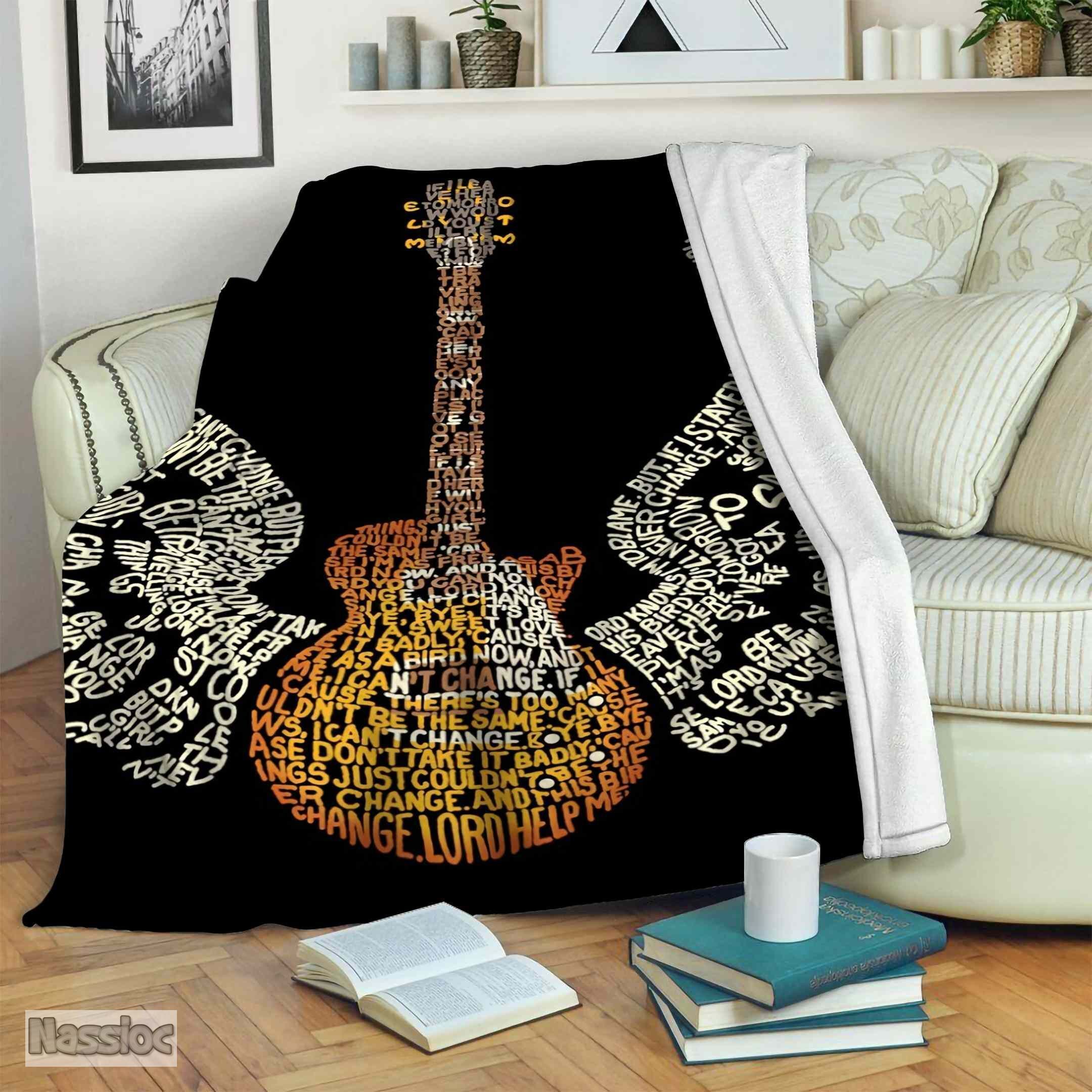 Guitar Fleece Blanket