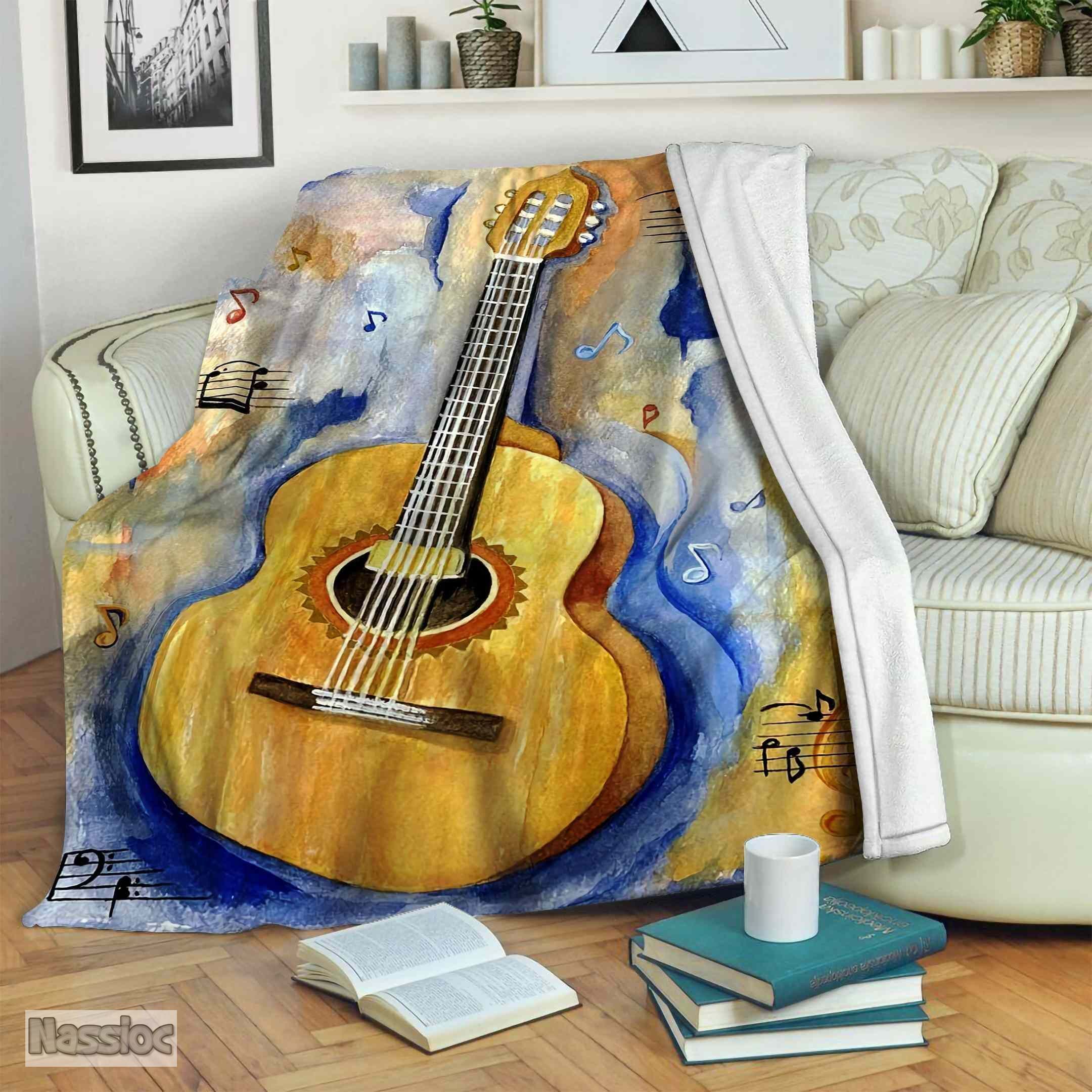 Guitar Fleece Blanket