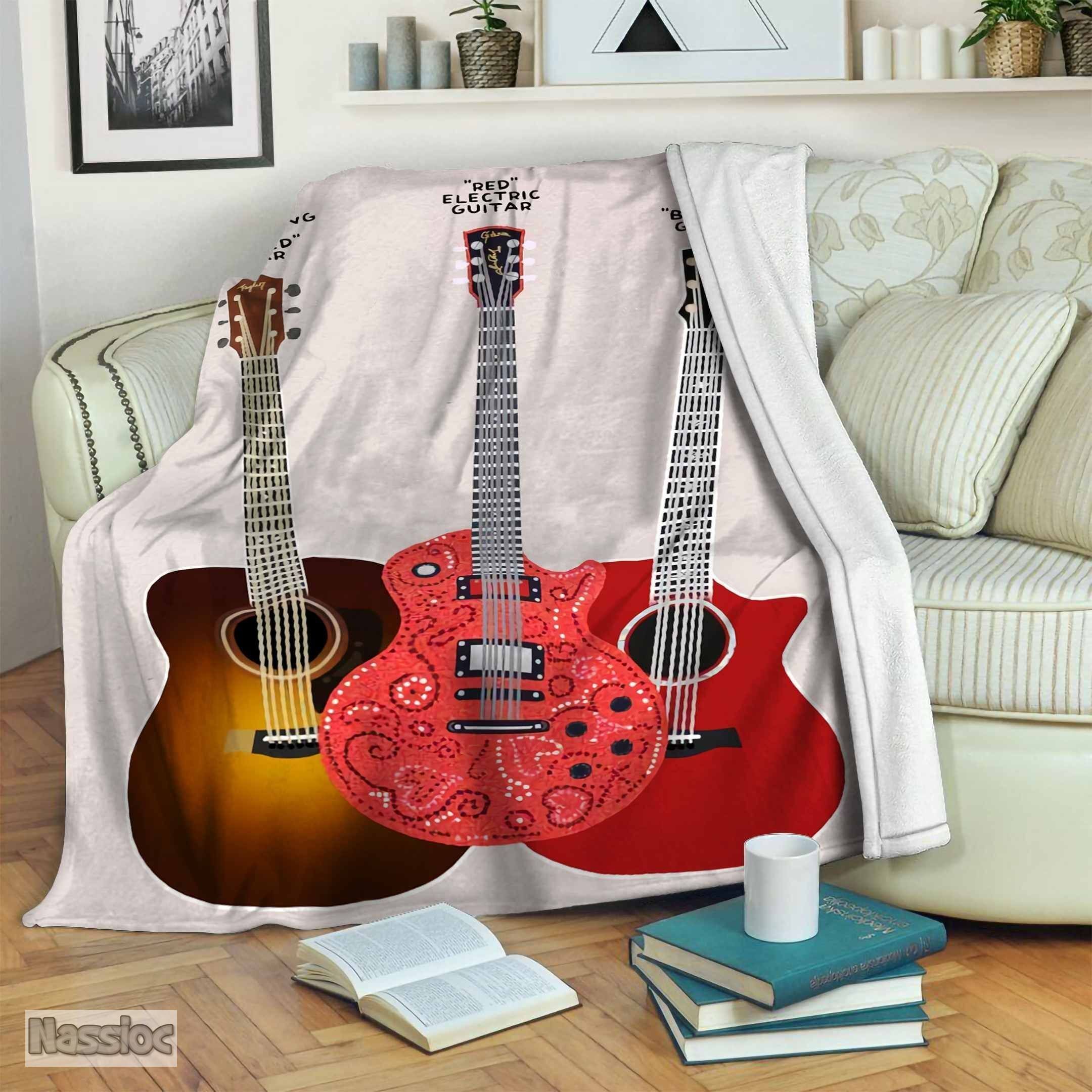 Guitar Fleece Blanket