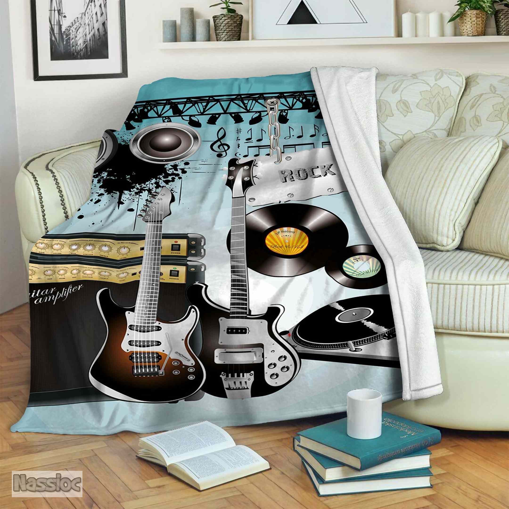 Guitar Fleece Blanket