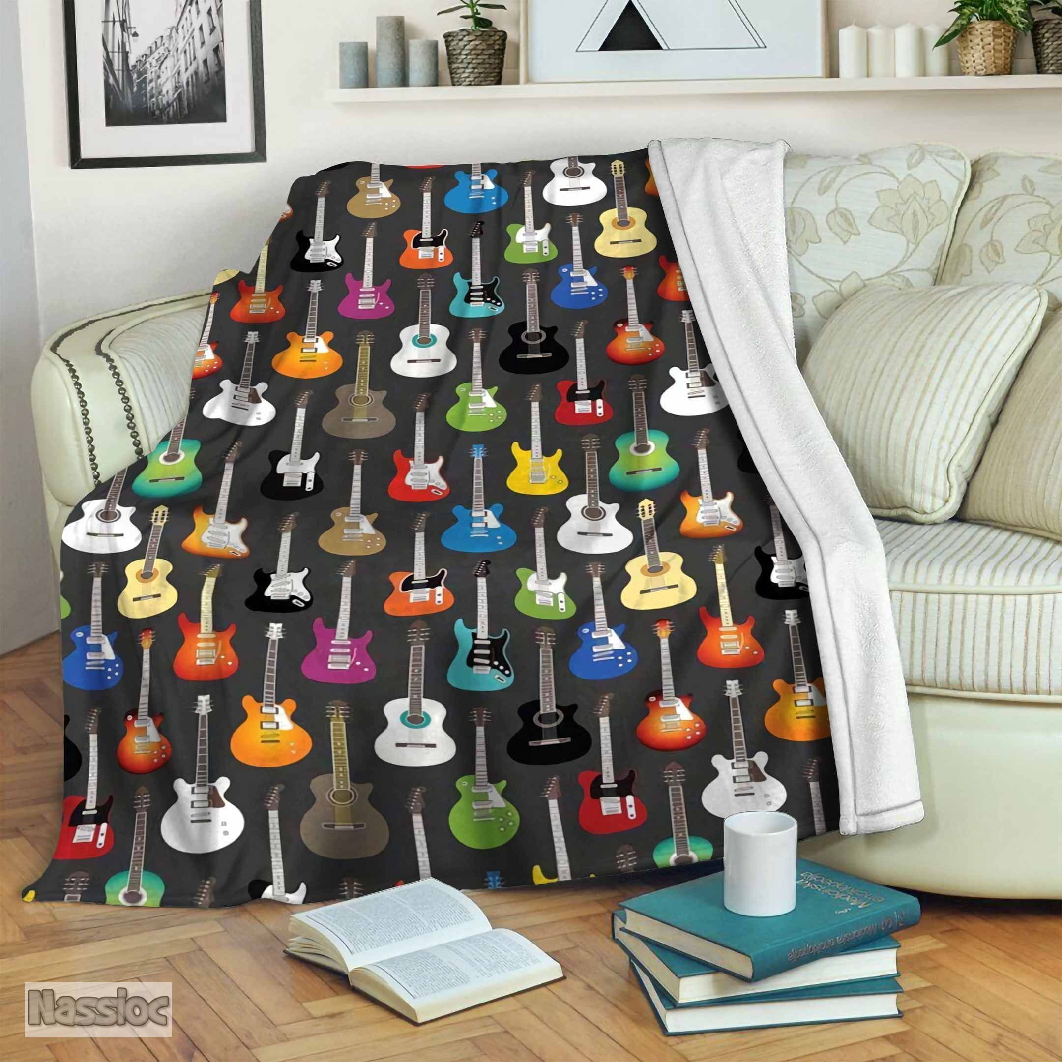 Guitar Fleece Blanket