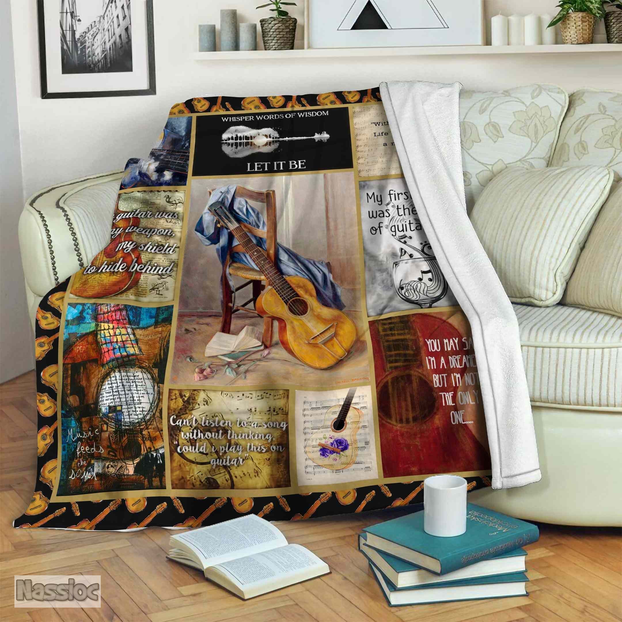Guitar Fleece Blanket