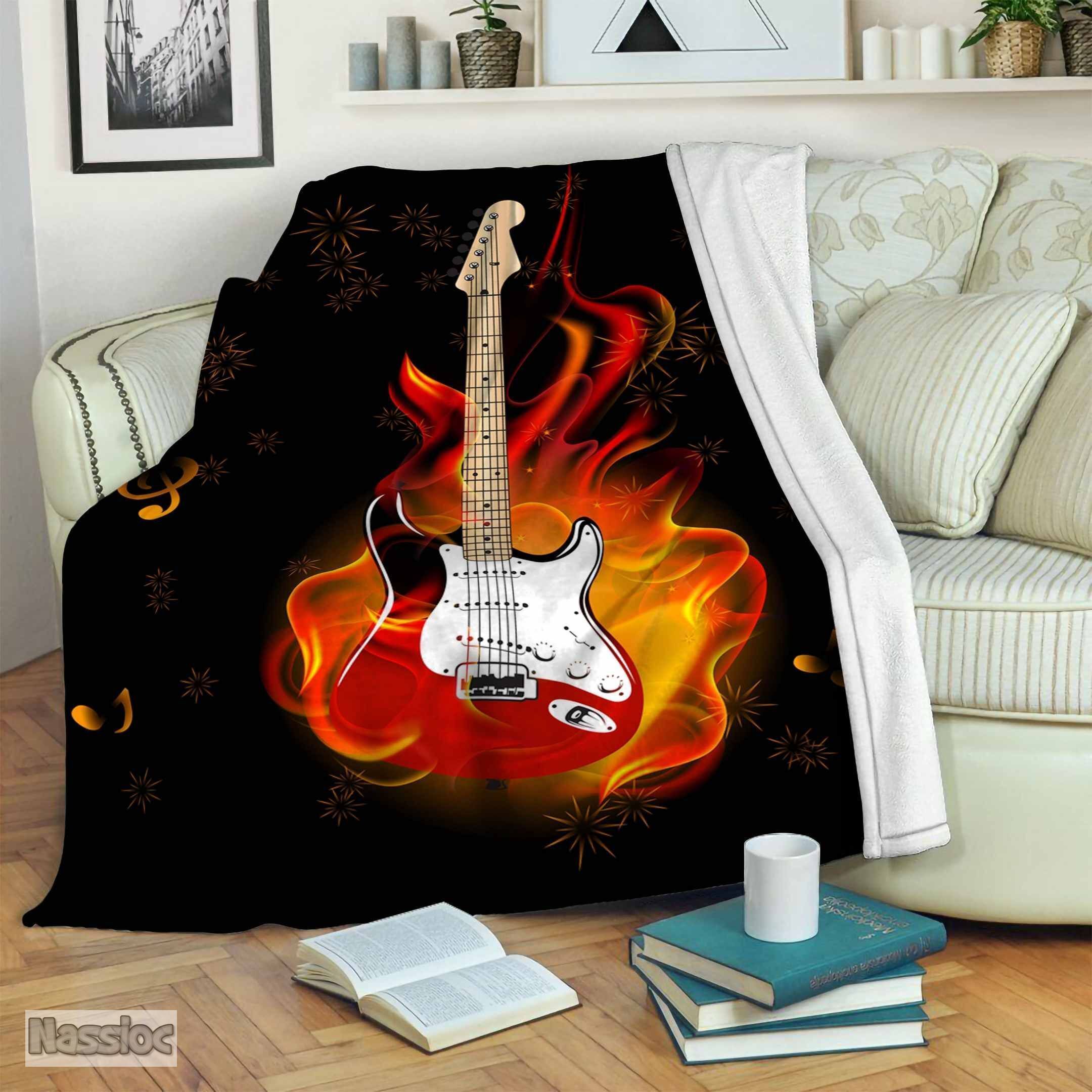 Guitar Fleece Blanket