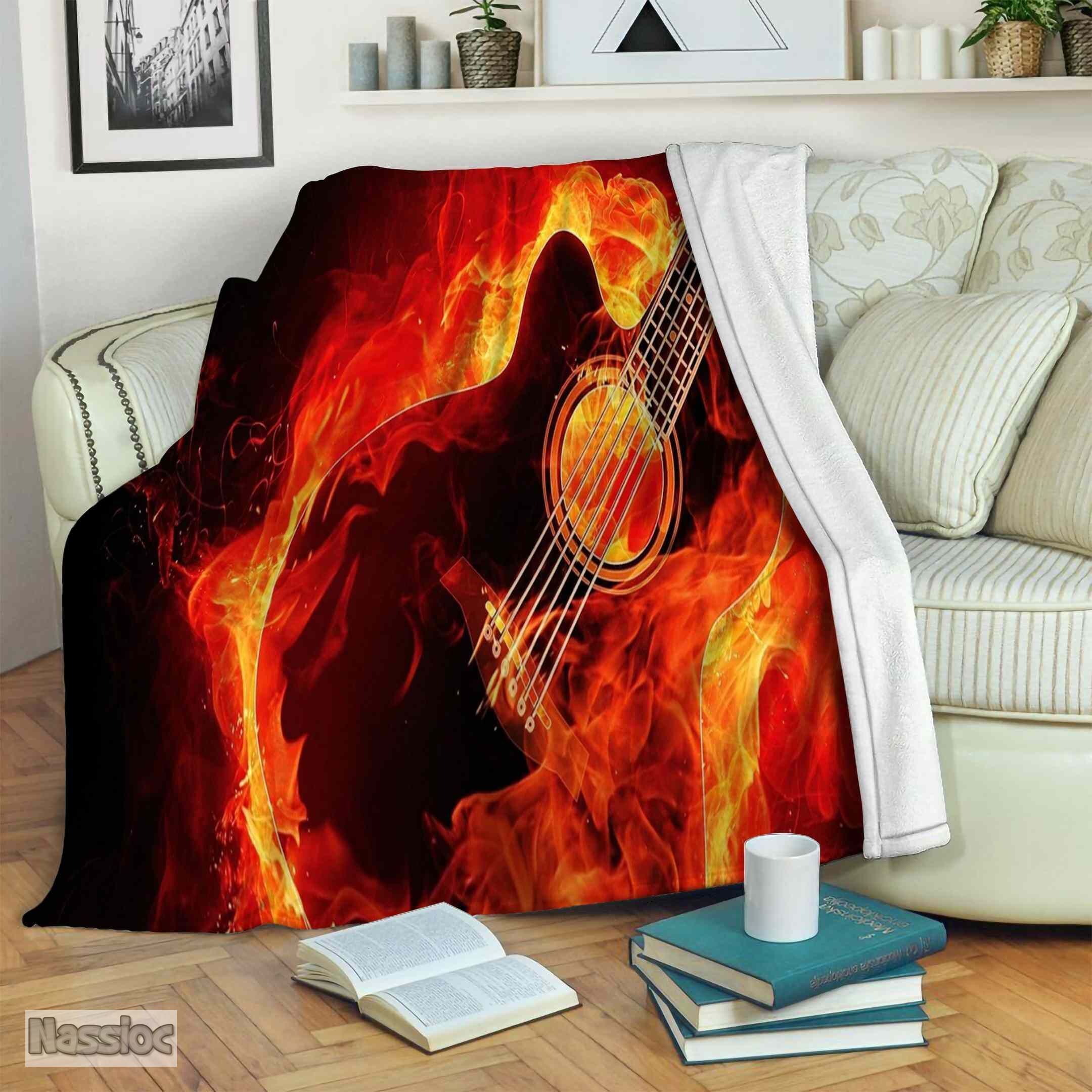 Guitar Fleece Blanket