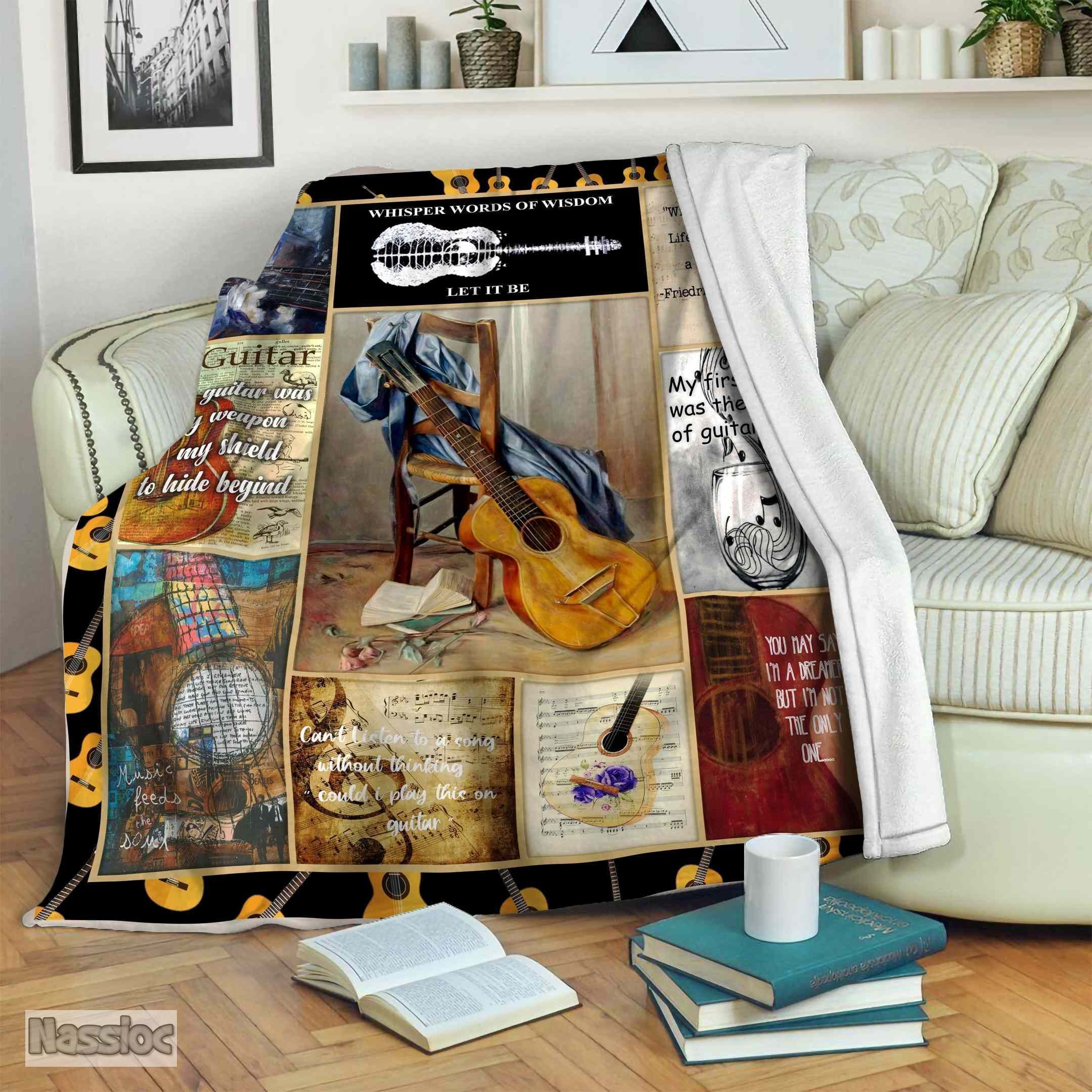 Guitar Fleece Blanket