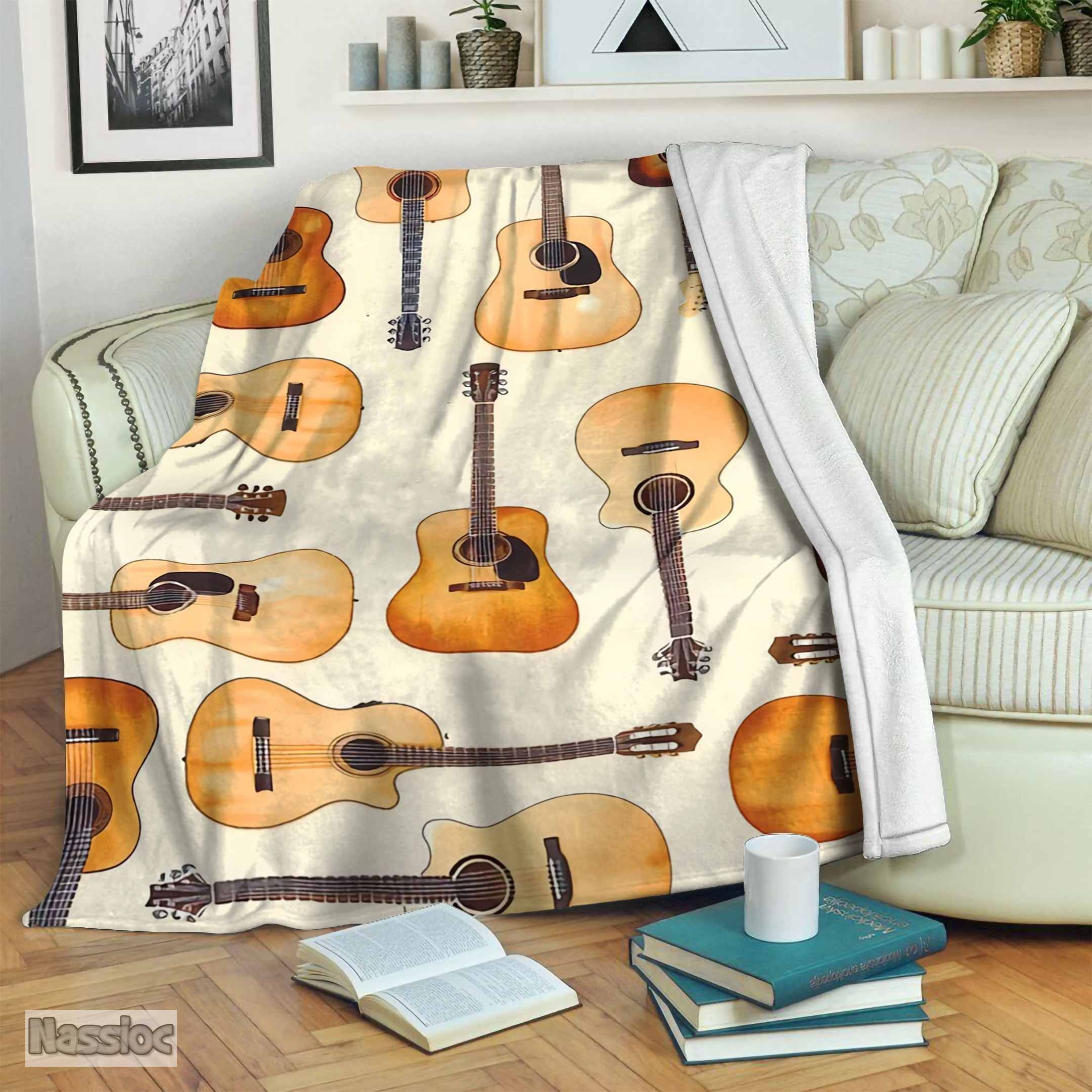 Guitar Fleece Blanket