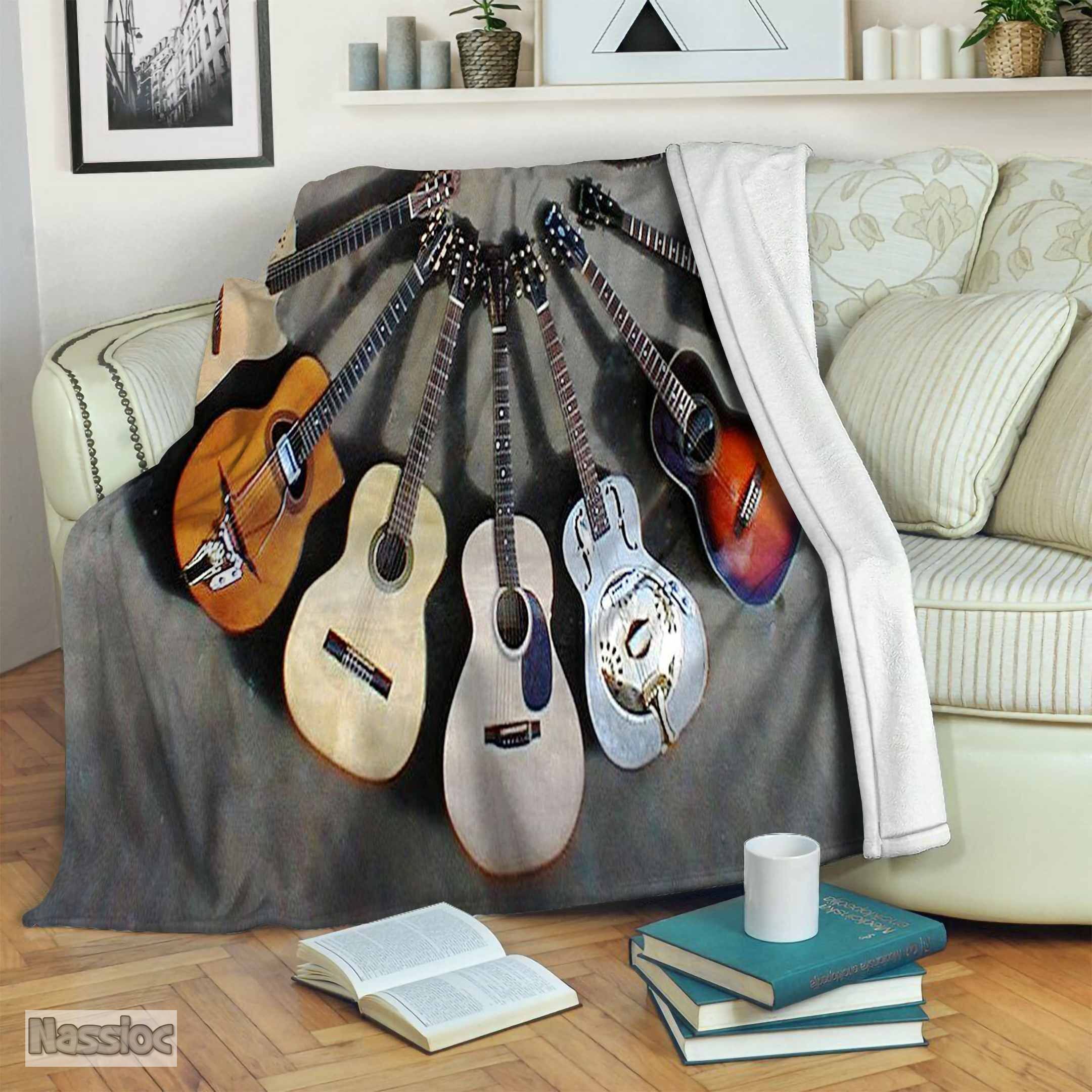 Guitar Fleece Blanket