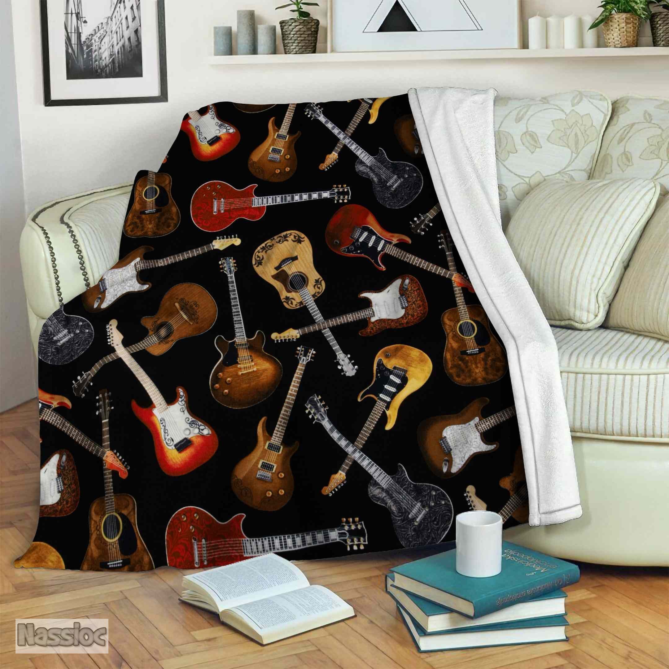 Guitar Fleece Blanket