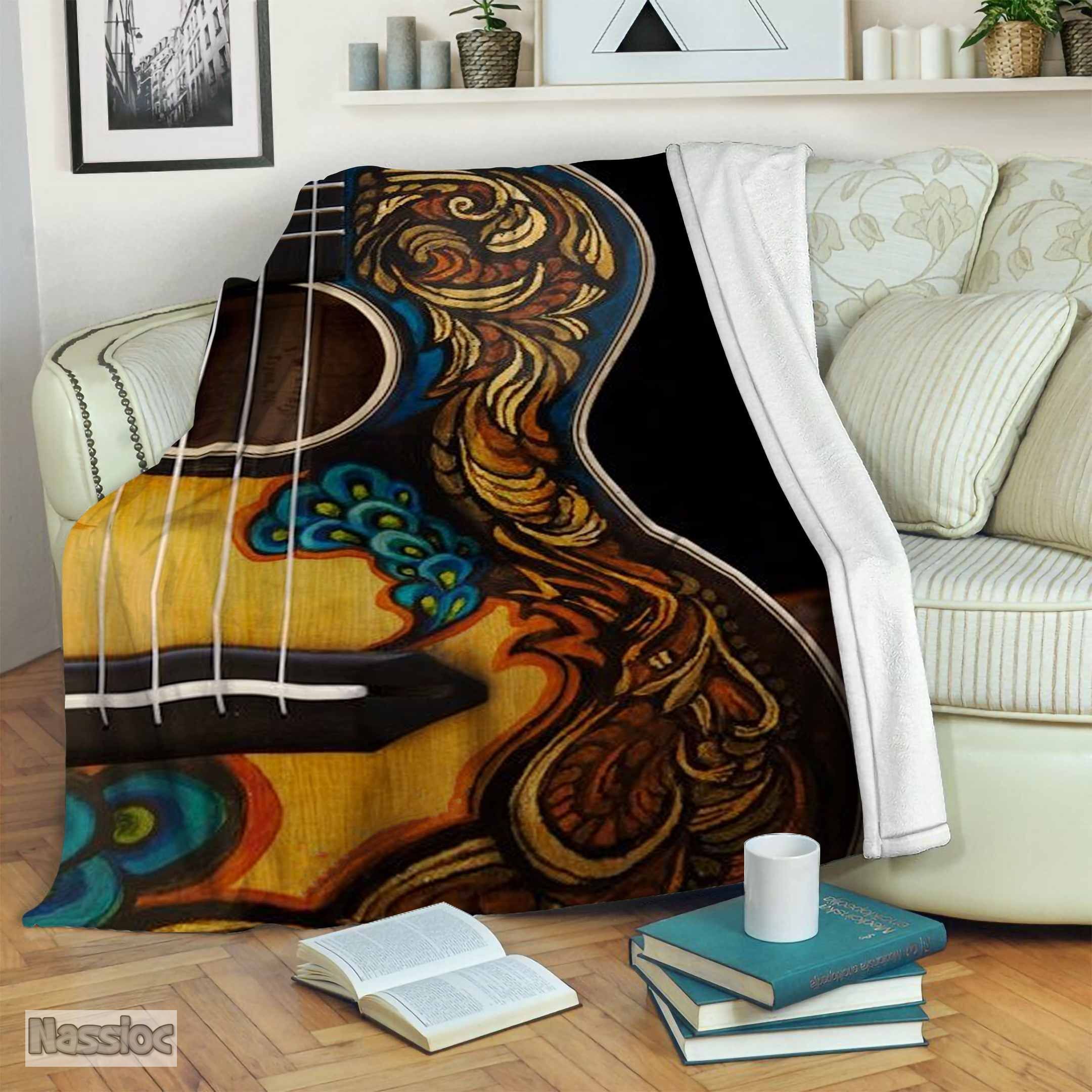 Guitar Fleece Blanket