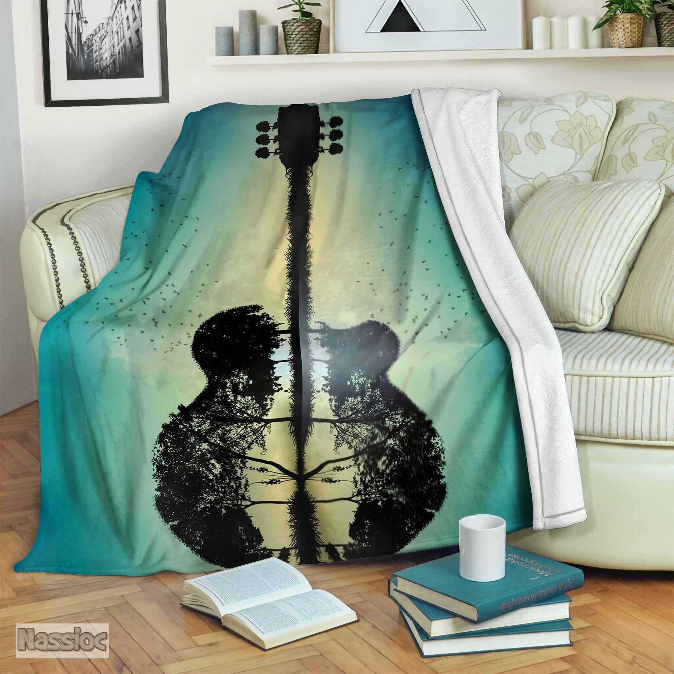 Guitar Fleece Blanket