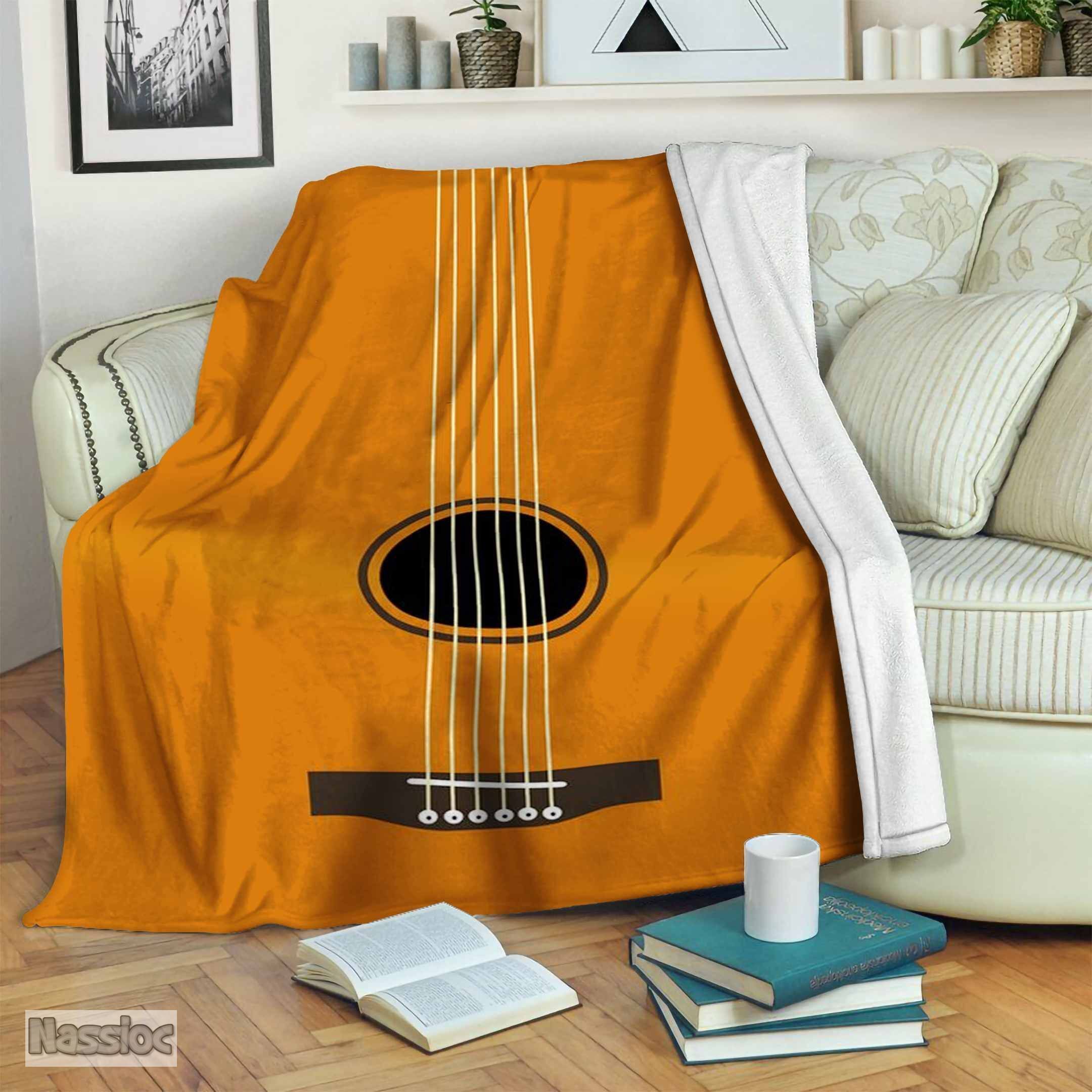 Guitar Fleece Blanket