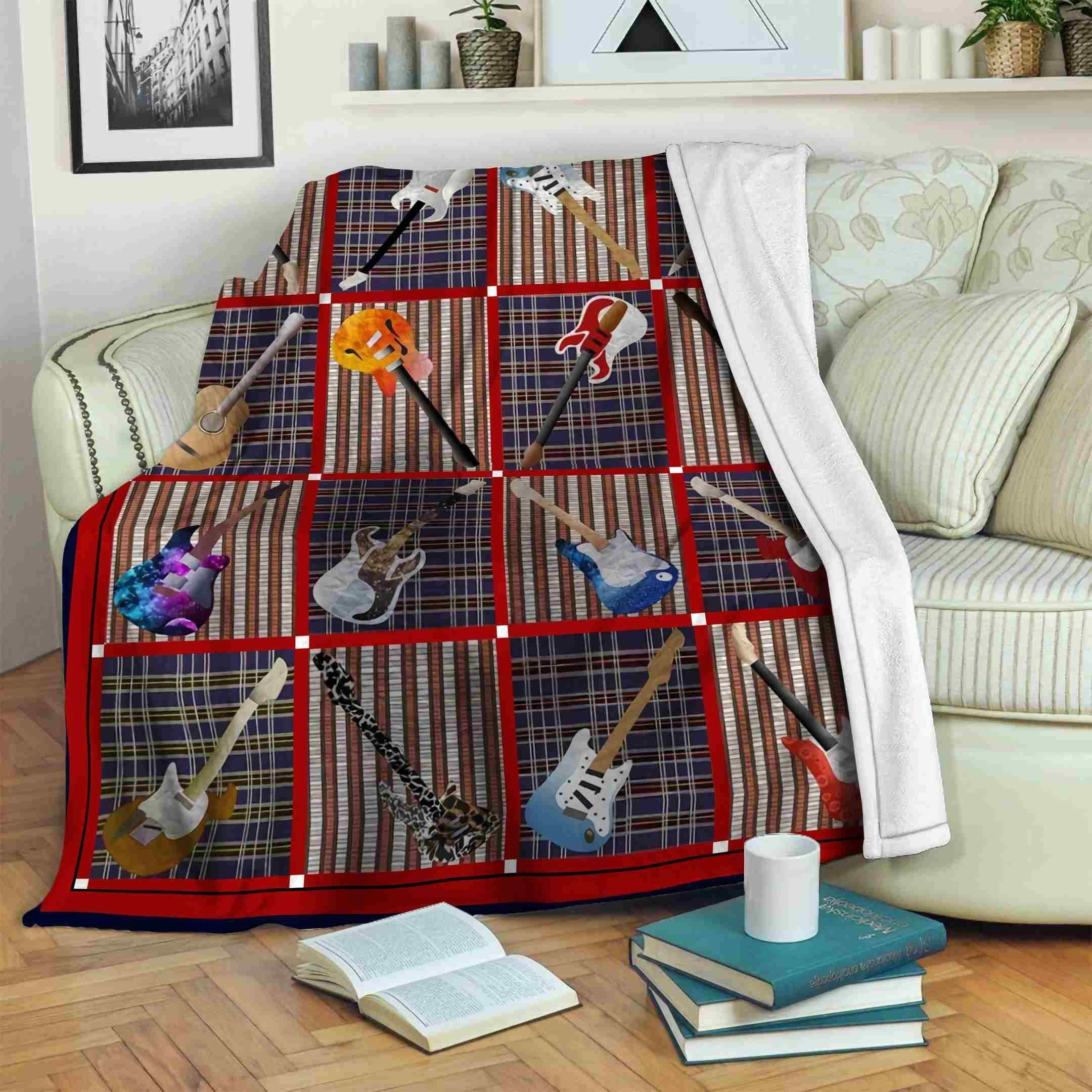 Guitar Fleece Blanket
