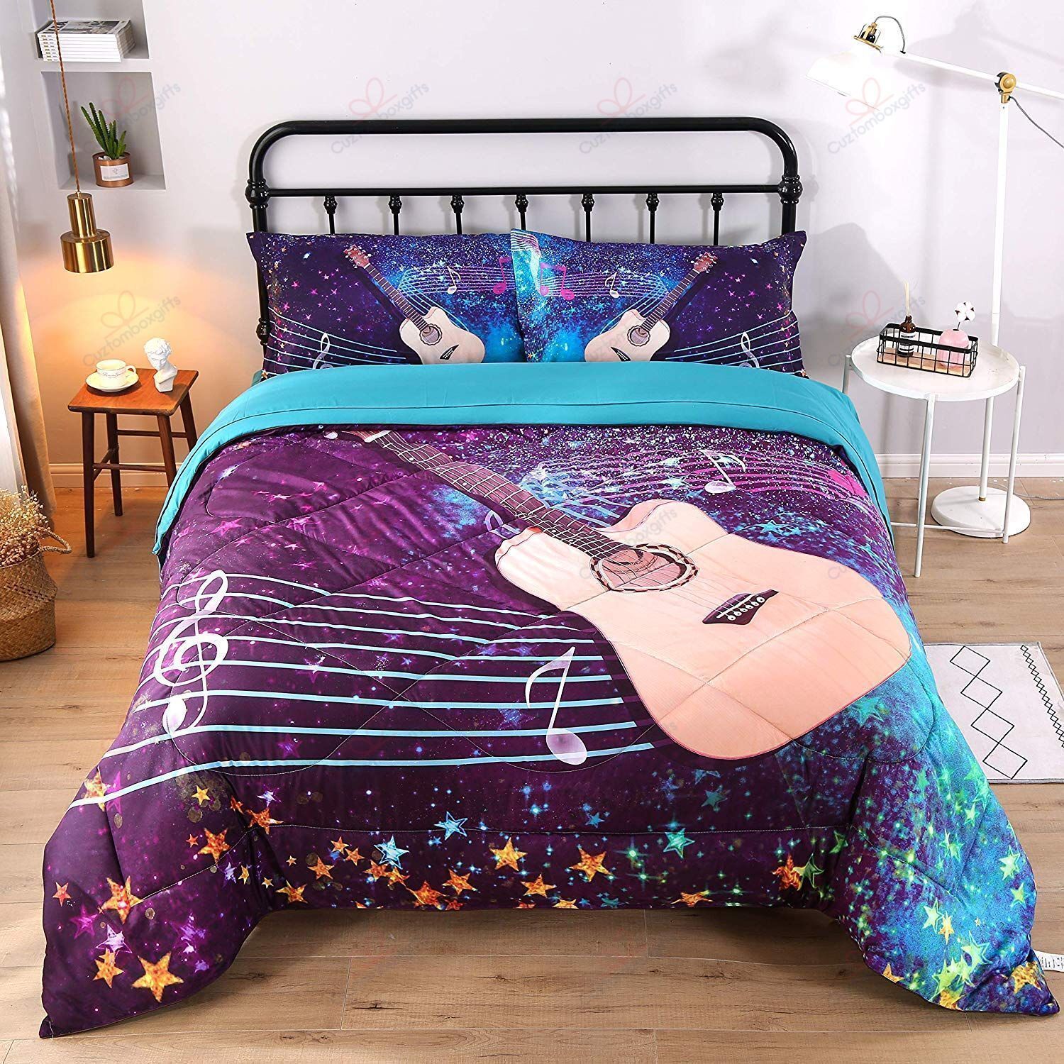 Guitar Galaxy Printed Bedding Set
