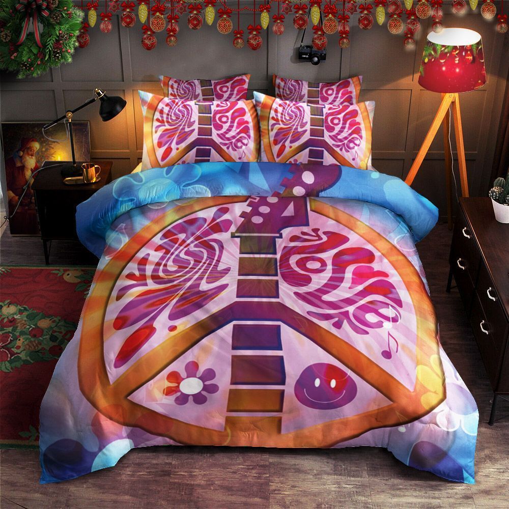 Guitar Hippie Bedding Set