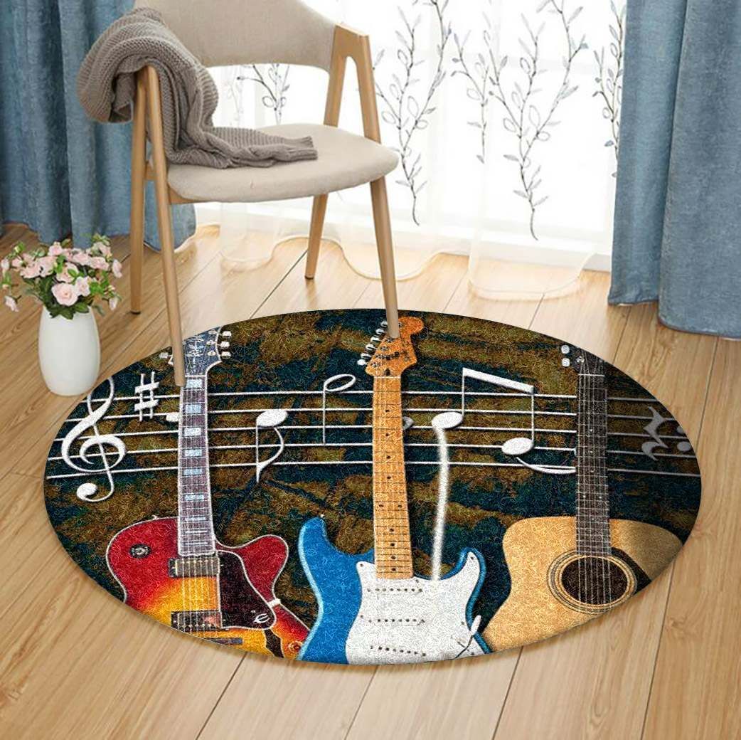 Guitar Round Carpet