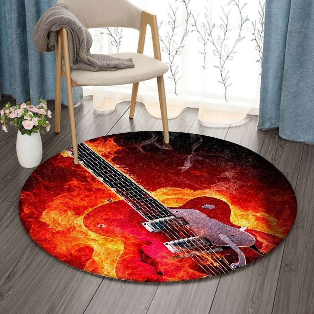 Guitar Round Carpet