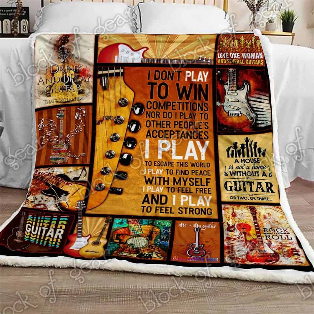 Guitar Is My Life Fleece Blanket