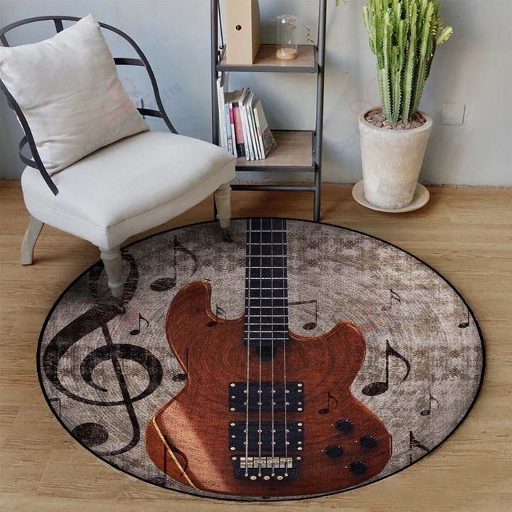 Guitar Love Music Round Carpet