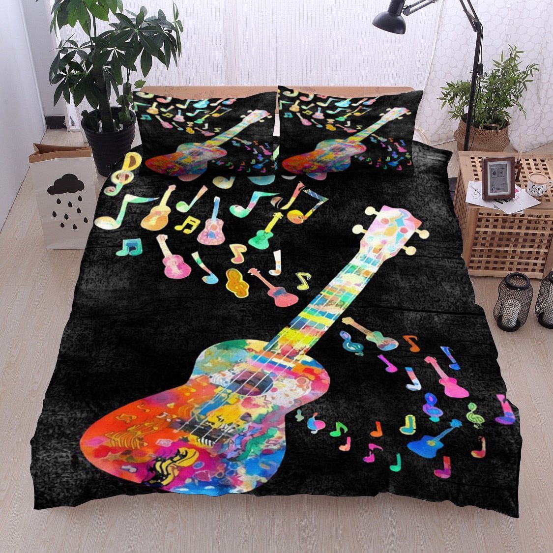Guitar Music Colors Bedding Set