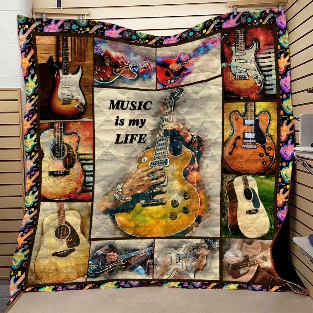 Guitar Music Life Quilt Blanket DHC3112860TD