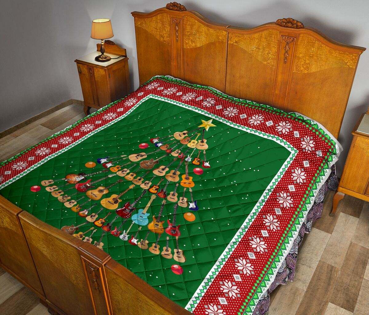 GUITAR NOEL TREE XMAS QUILT DHC281111264DD