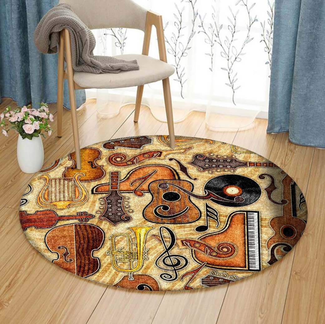 Guitar Round Carpet