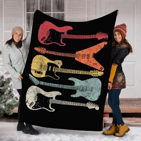 Guitar Shapes Sherpa Fleece Blanket
