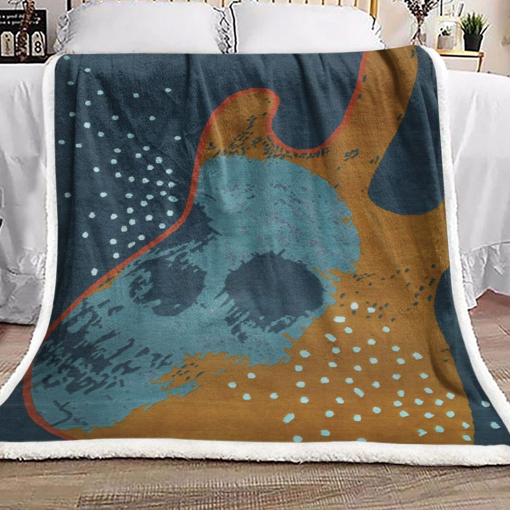 Guitar Skull Sherpa Fleece Blanket